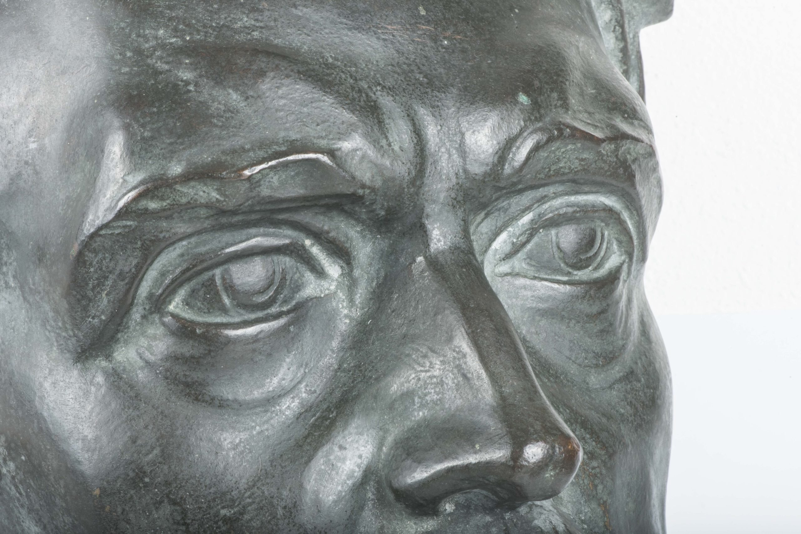 Rare twice life sized bronze bust of Adolf Hitler marked FL — image 10