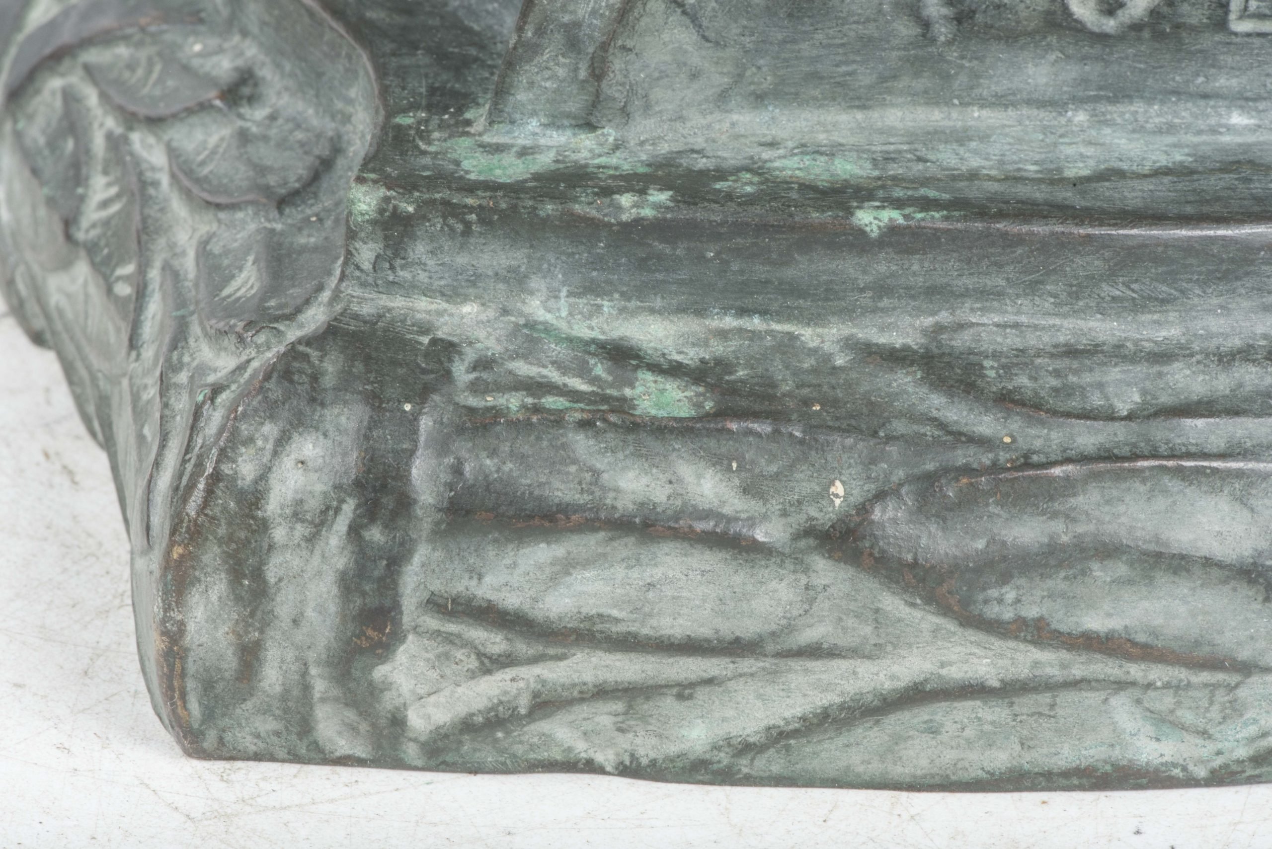 Rare twice life sized bronze bust of Adolf Hitler marked FL — image 16