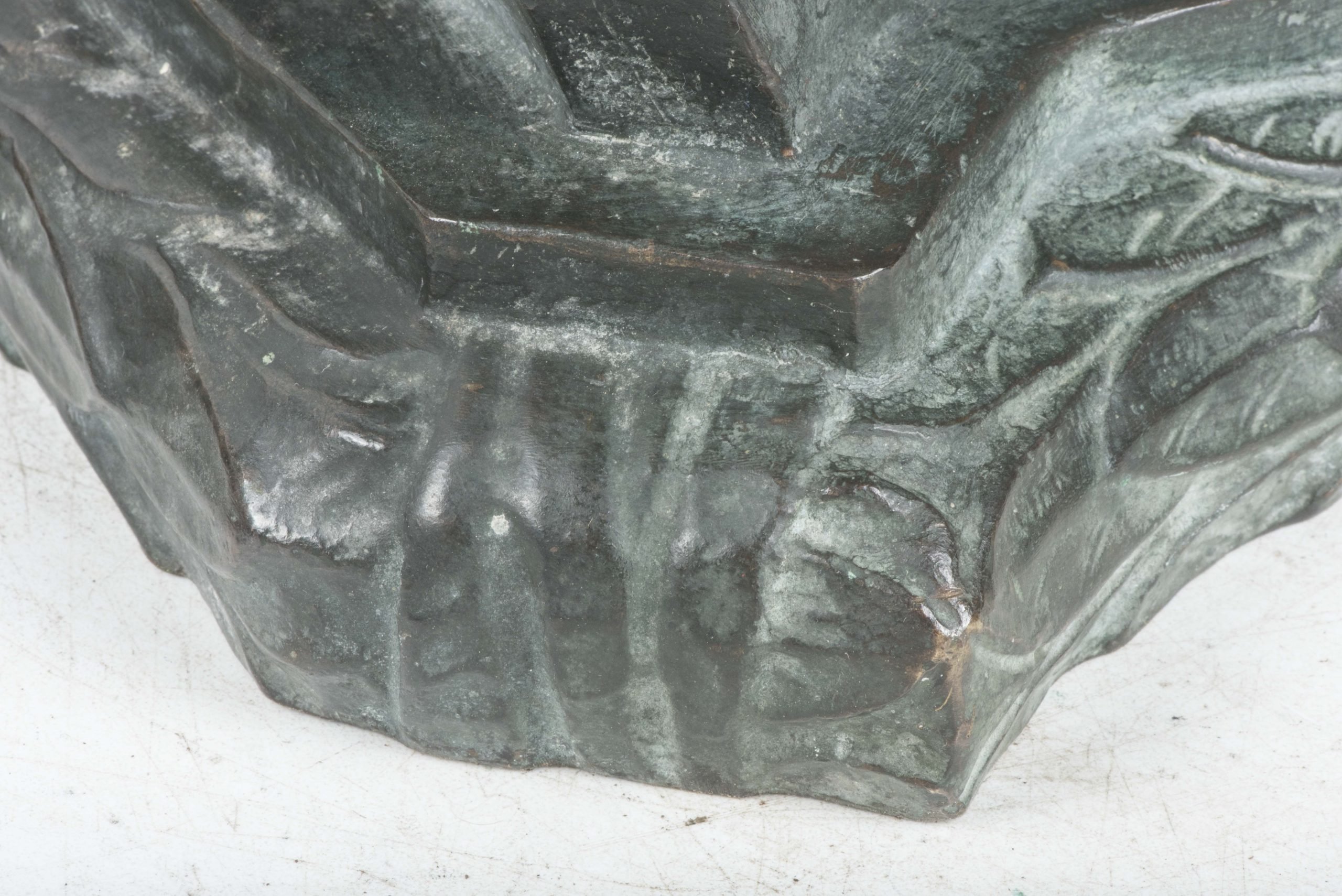 Rare twice life sized bronze bust of Adolf Hitler marked FL — image 19