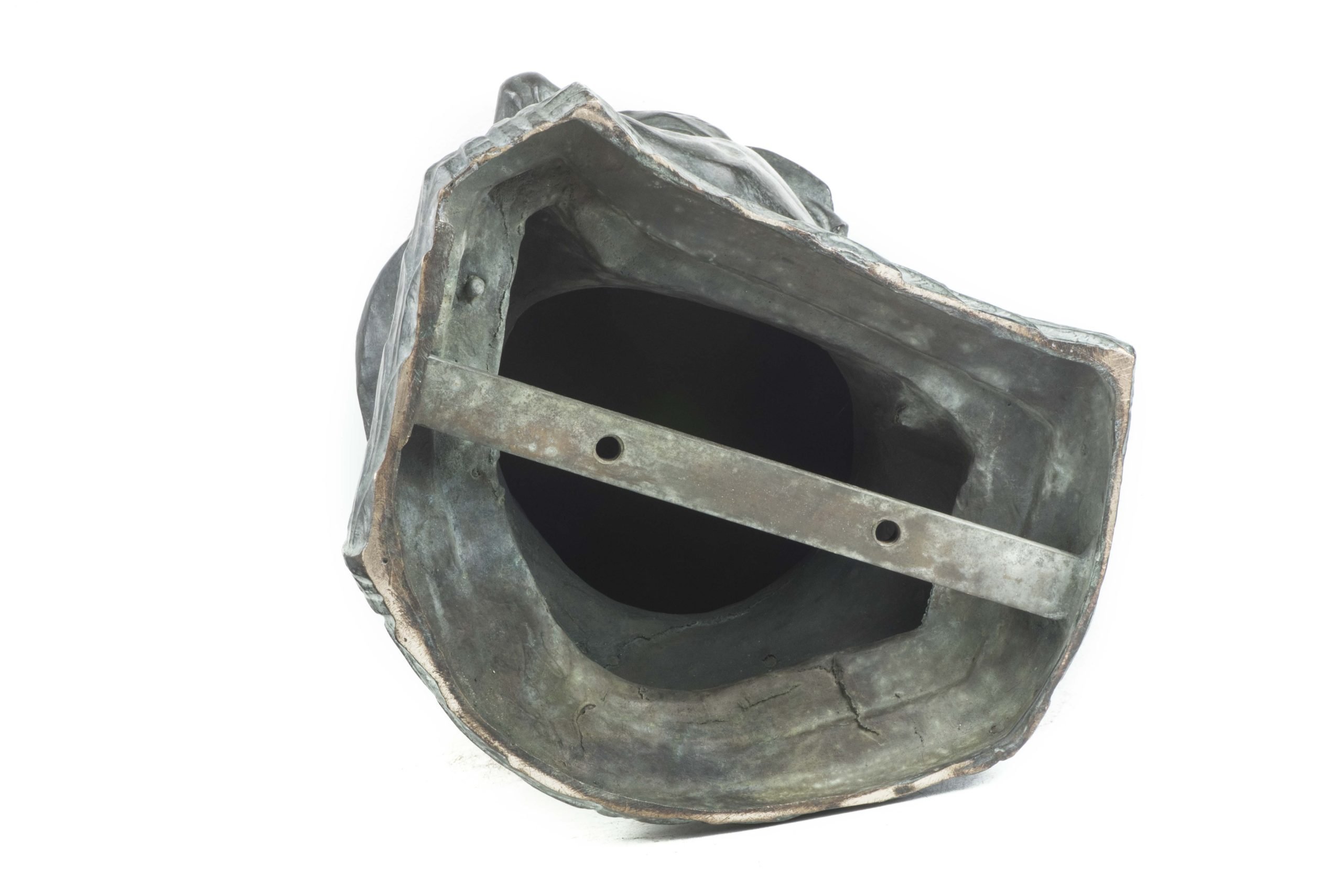 Rare twice life sized bronze bust of Adolf Hitler marked FL — image 22