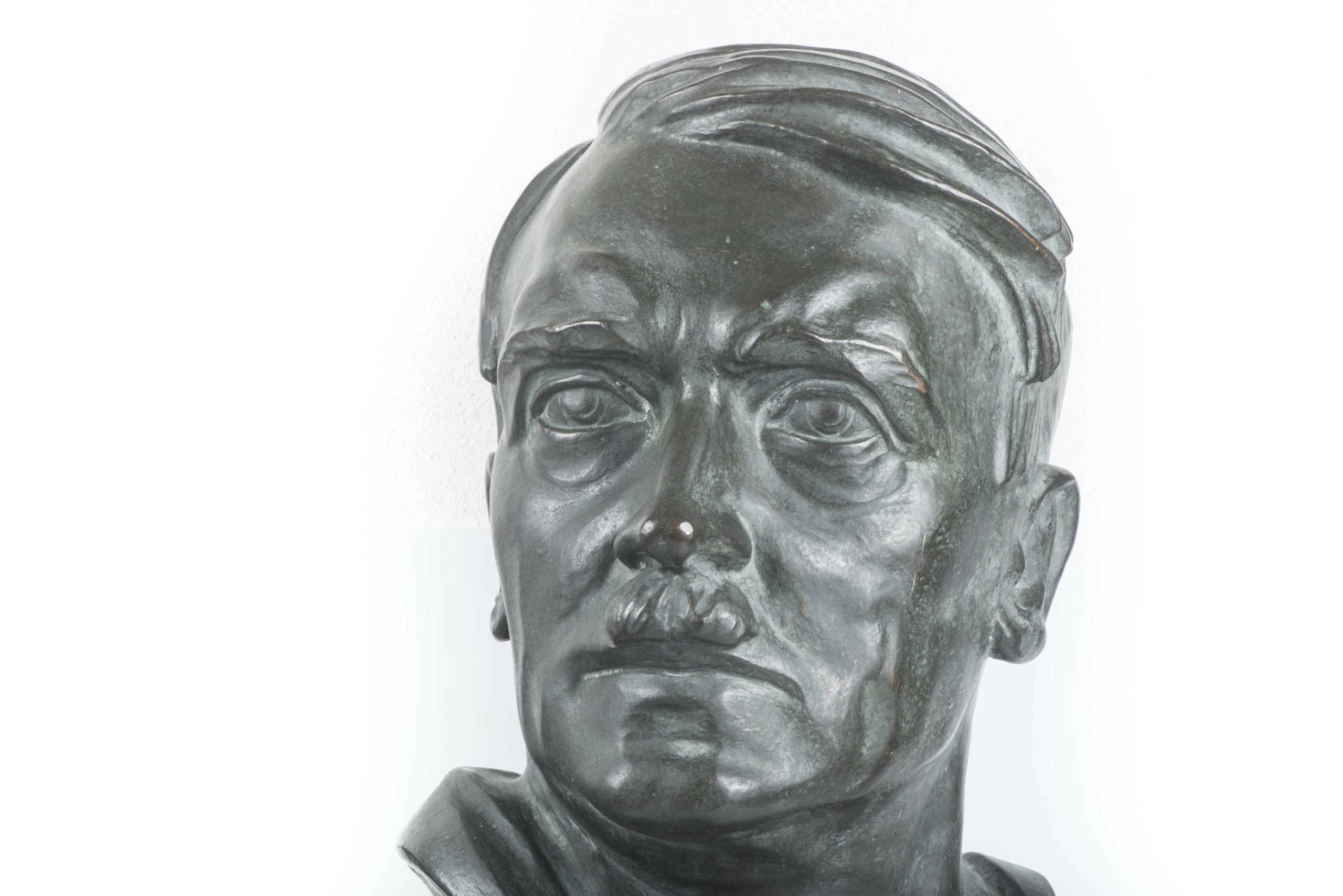 Rare twice life sized bronze bust of Adolf Hitler marked FL — image 6