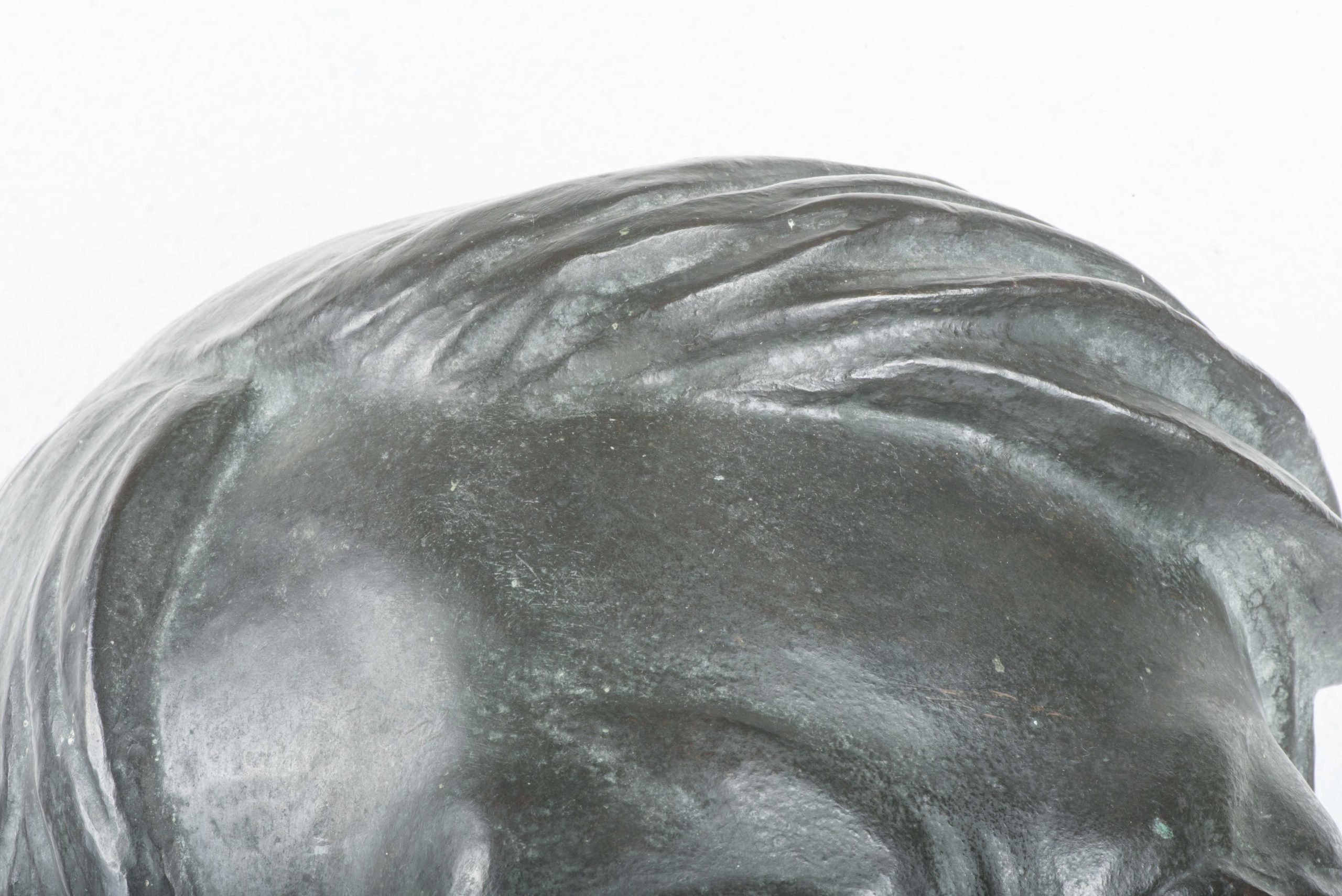 Rare twice life sized bronze bust of Adolf Hitler marked FL — image 8