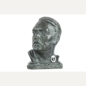 Rare twice life sized bronze bust of Adolf Hitler marked …