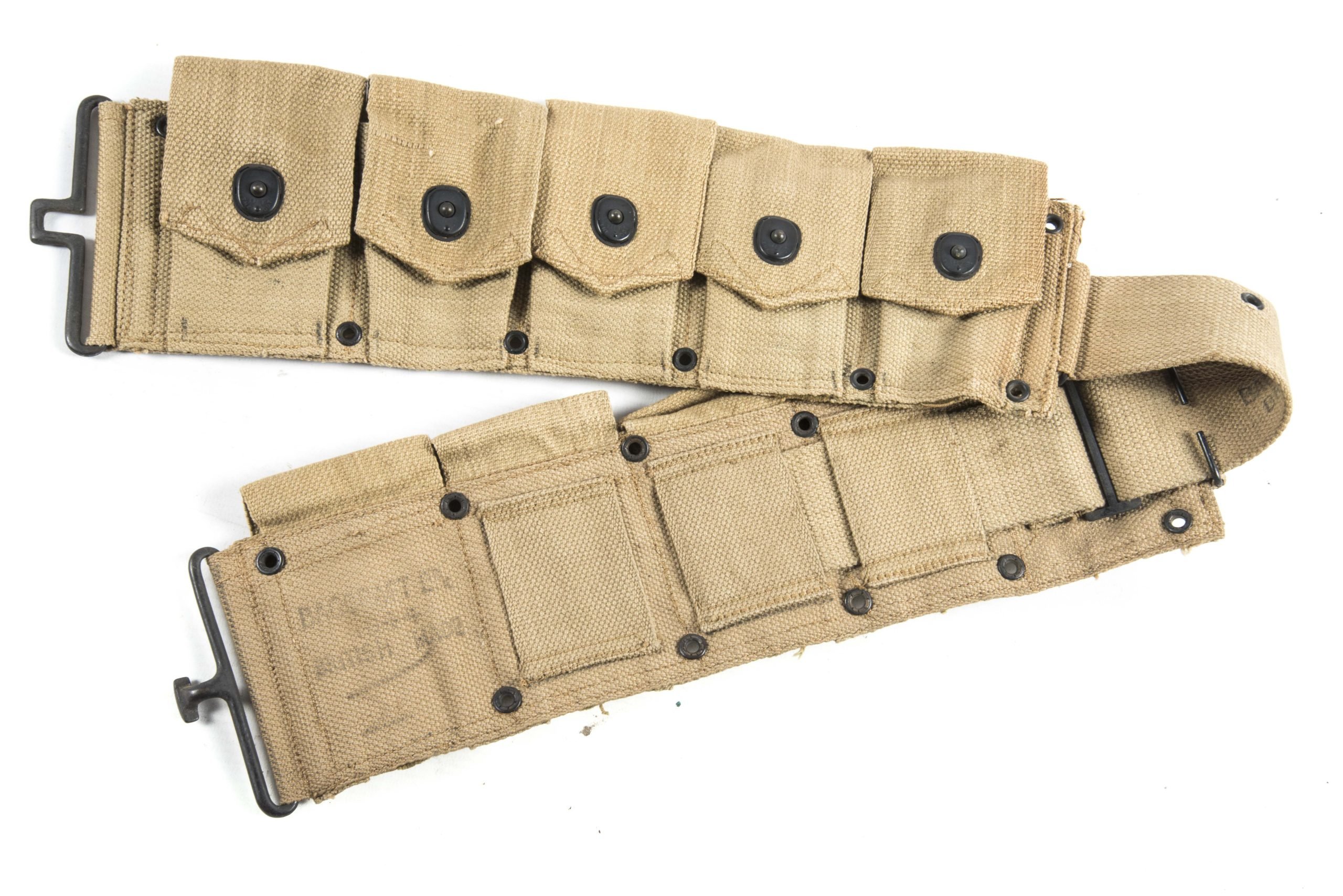US M1923 cartridge belt marked Bagcraft 1944 British Made — image 2