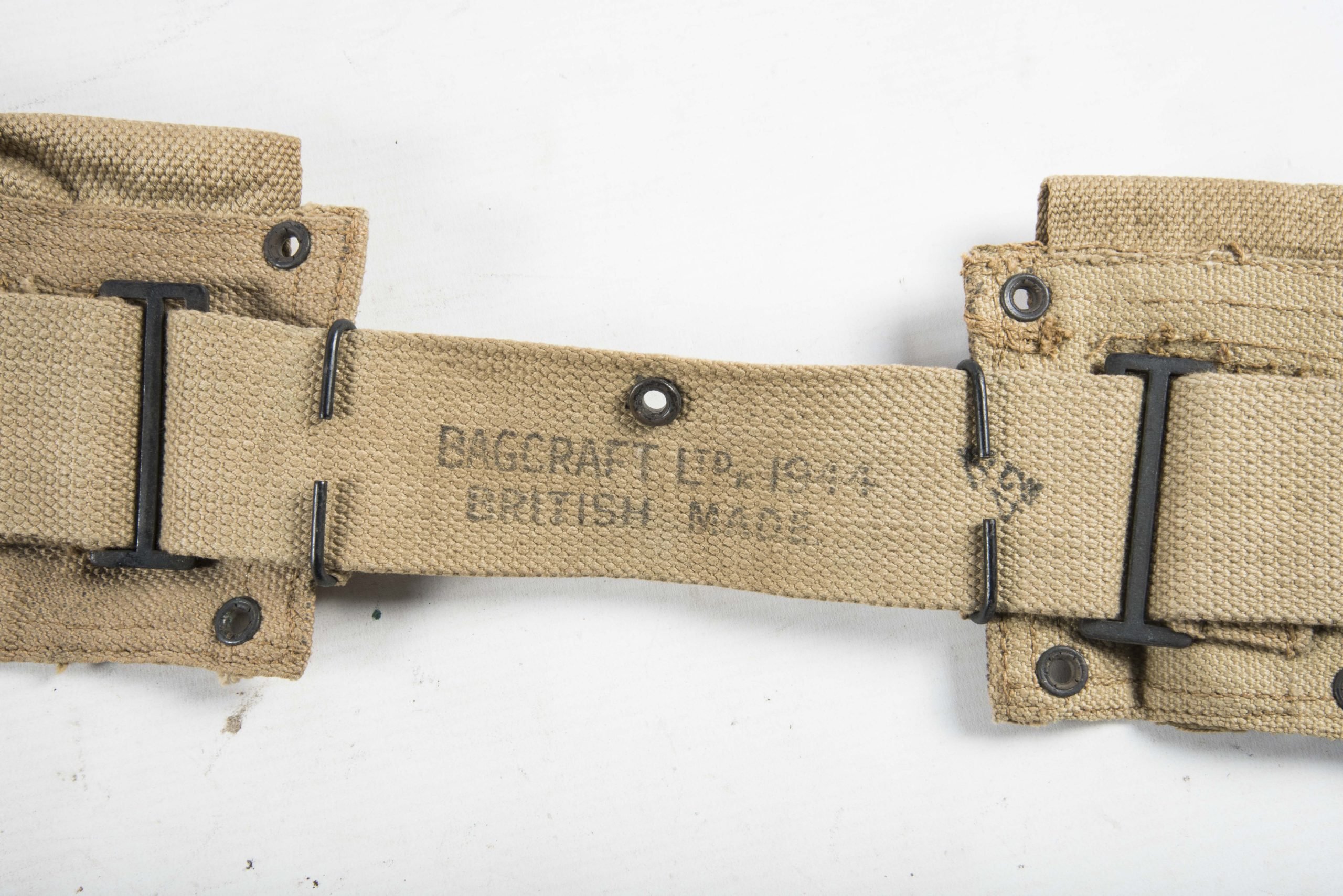 US M1923 cartridge belt marked Bagcraft 1944 British Made — image 3