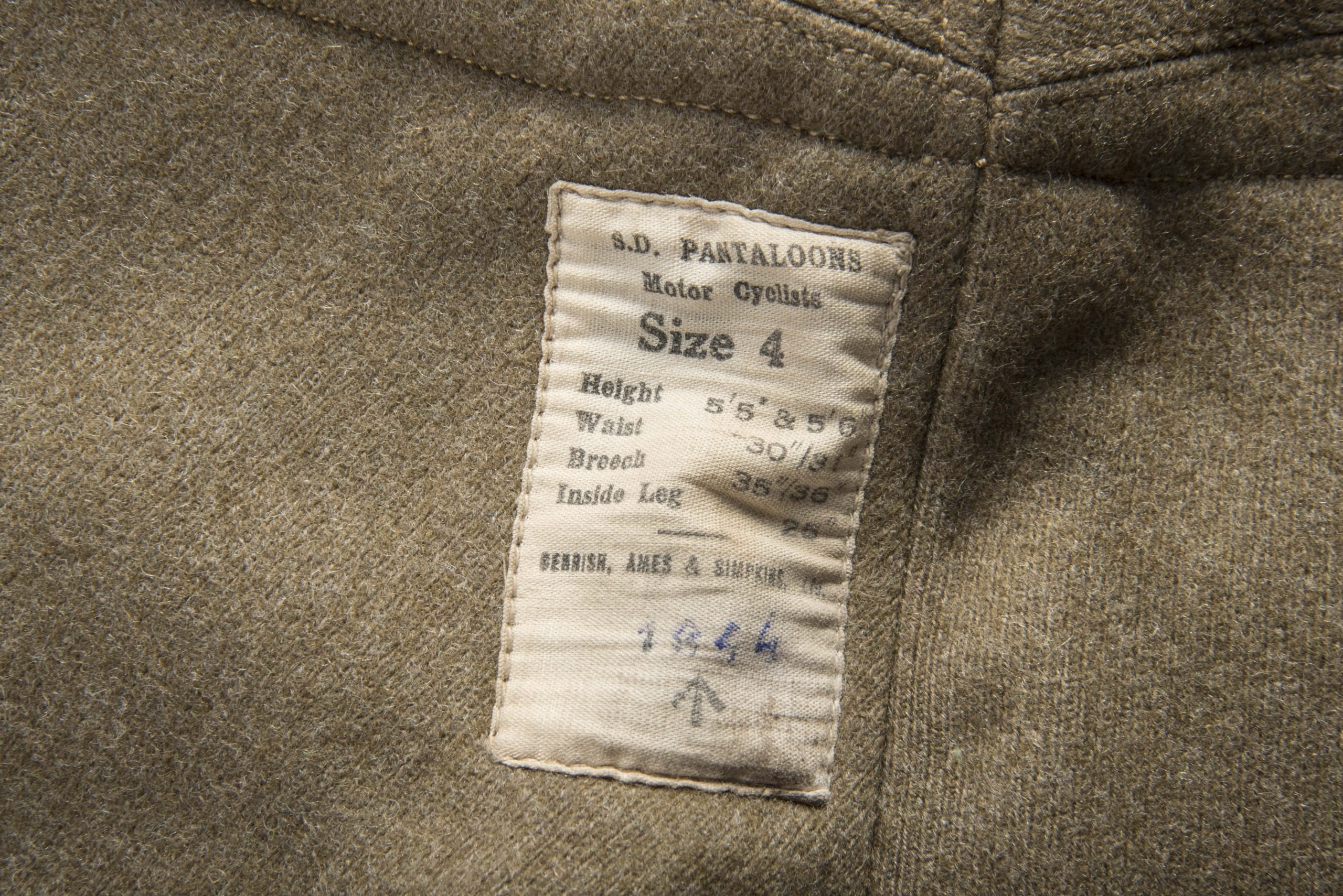 British Dispatch Rider, S.D. Pantaloons, Motor Cyclists size 4 — image 6