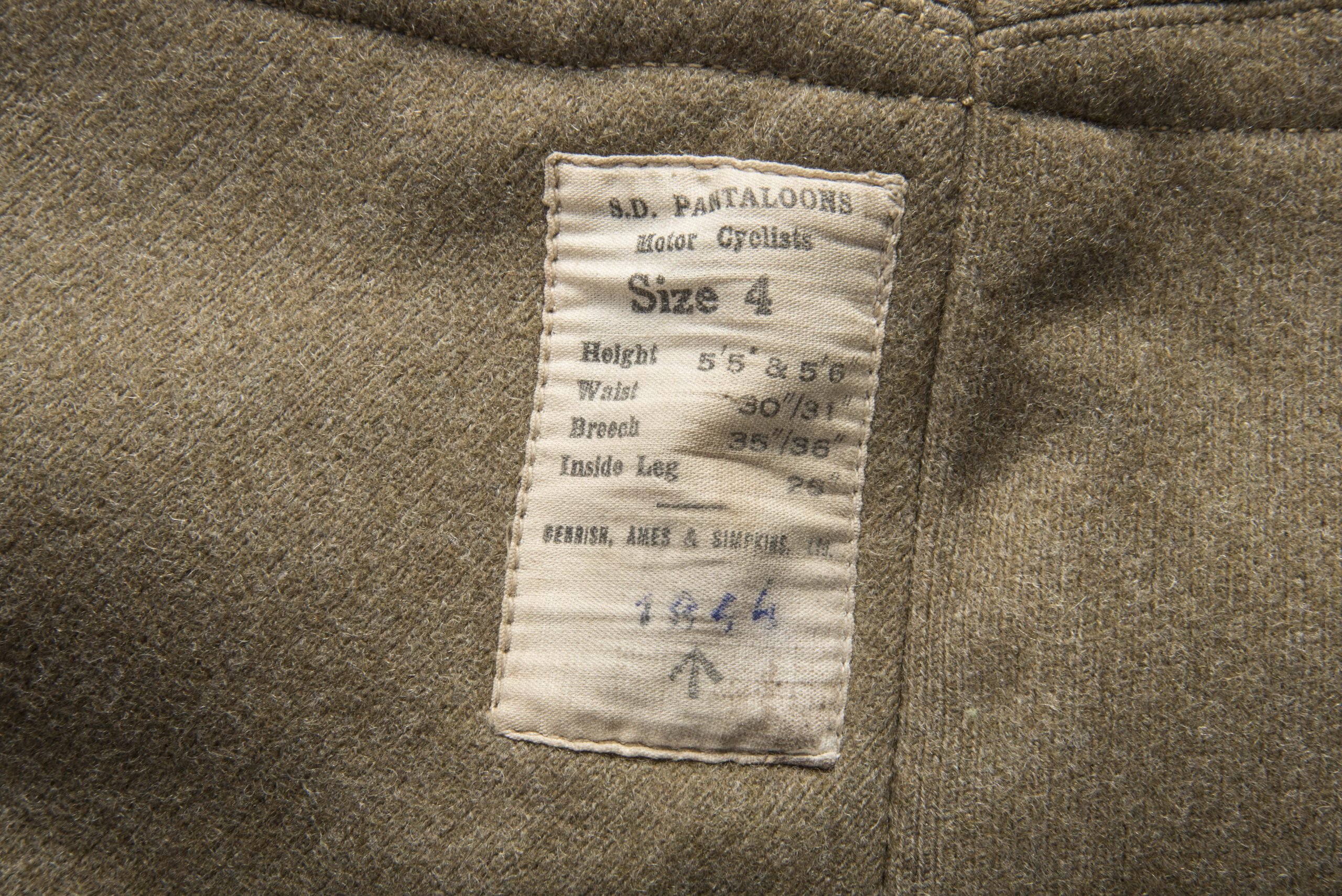 British Dispatch Rider, S.D. Pantaloons, Motor Cyclists size 4 — image 7