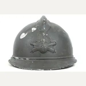 Rare aluminium French Adrian helmet for artillery officers