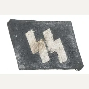 Uniform removed Waffen-SS EM runic collar tab