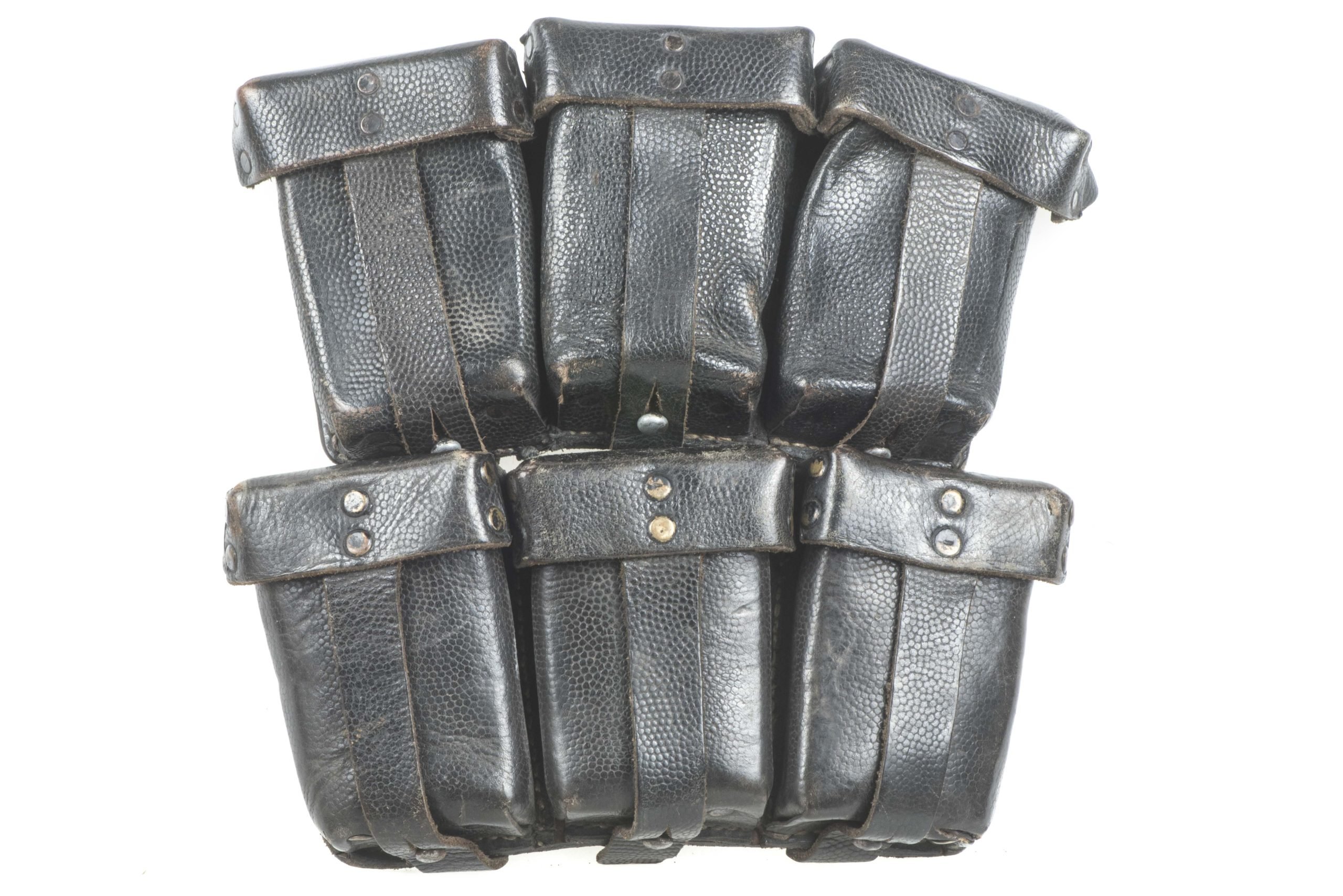 Late war matching K98 ammunition pouches marked RBNr. 0/0396/0027