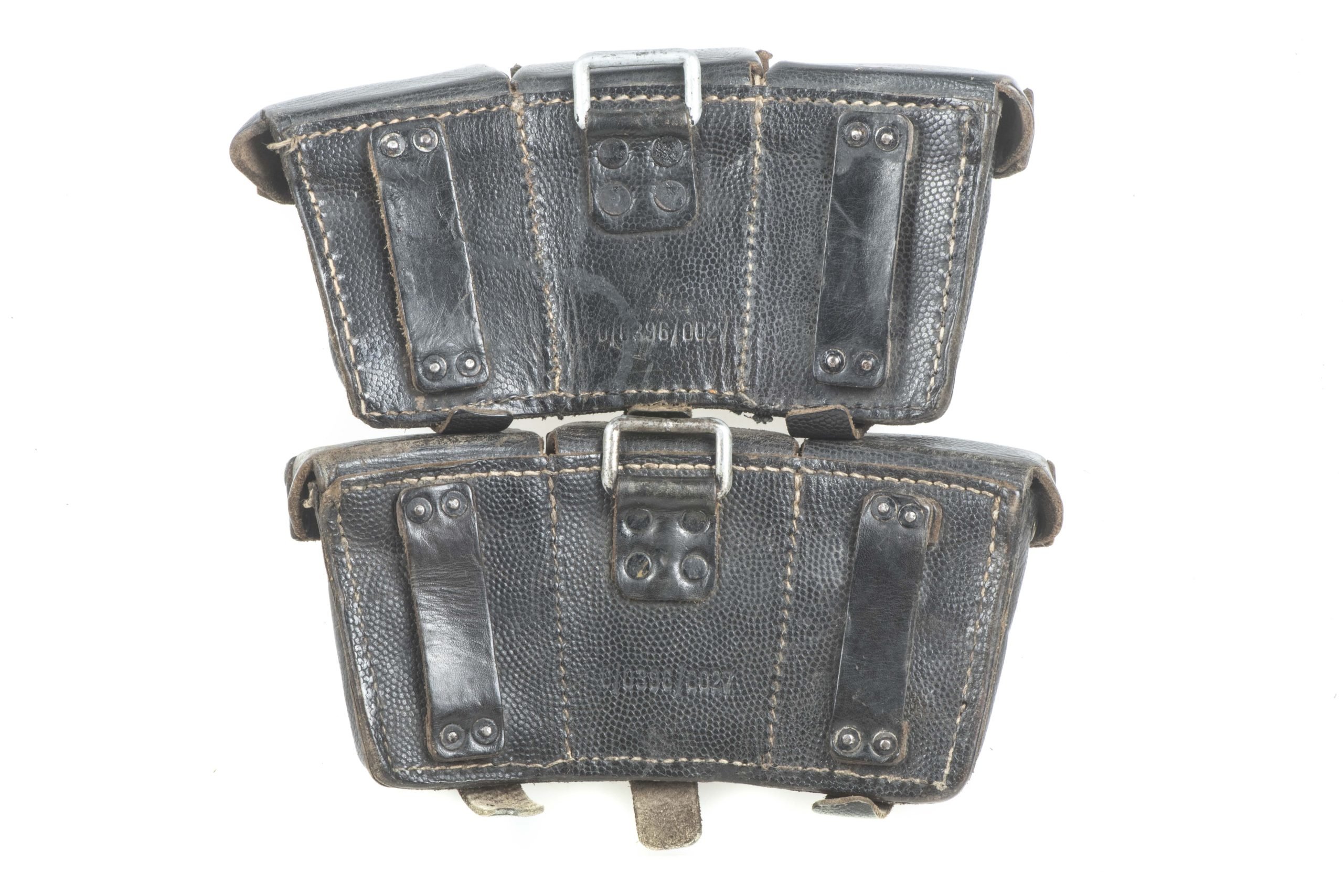 Late war matching K98 ammunition pouches marked RBNr. 0/0396/0027 — image 2