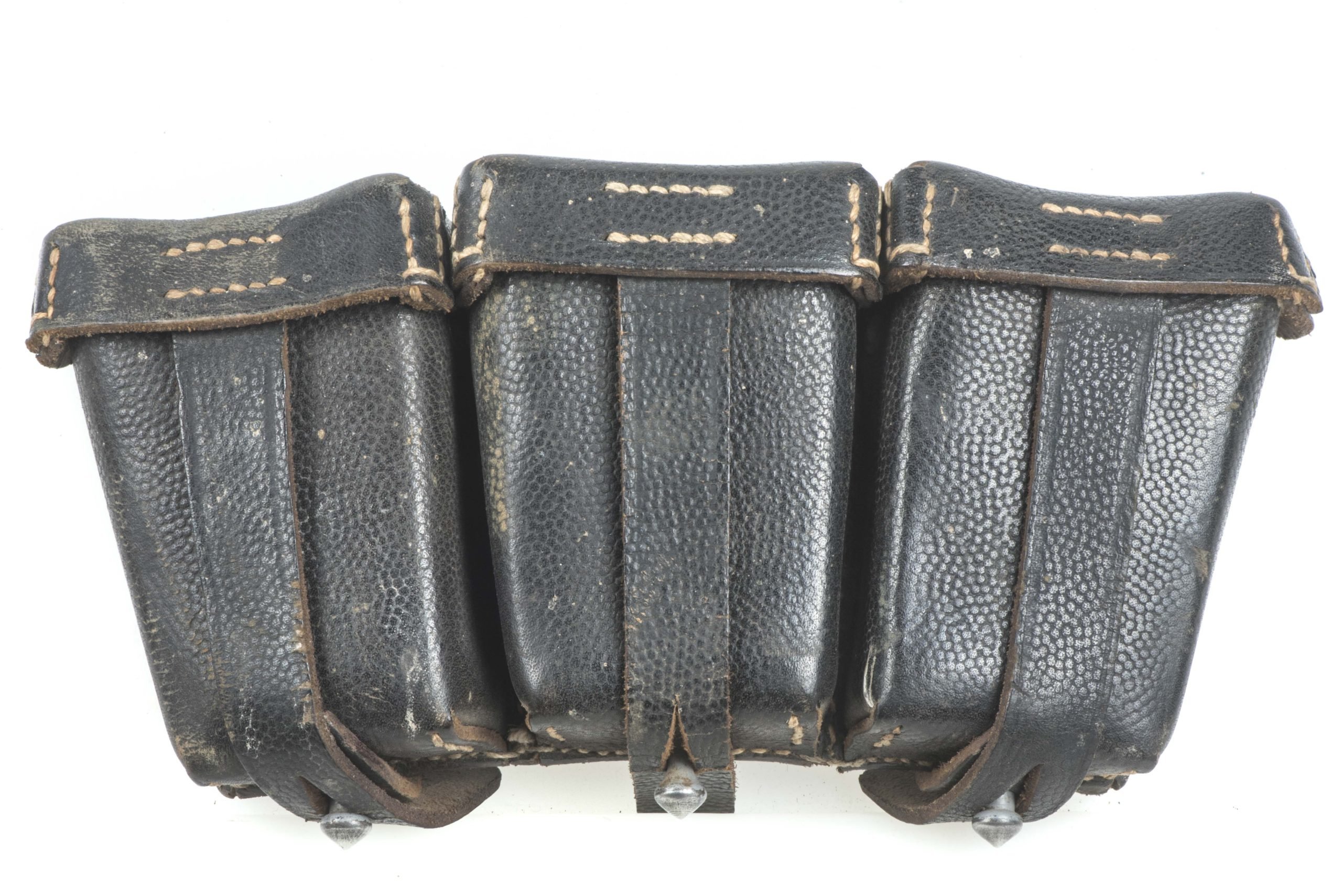 K98 ammunition pouch marked Albin Scholle, Zeitz 1942