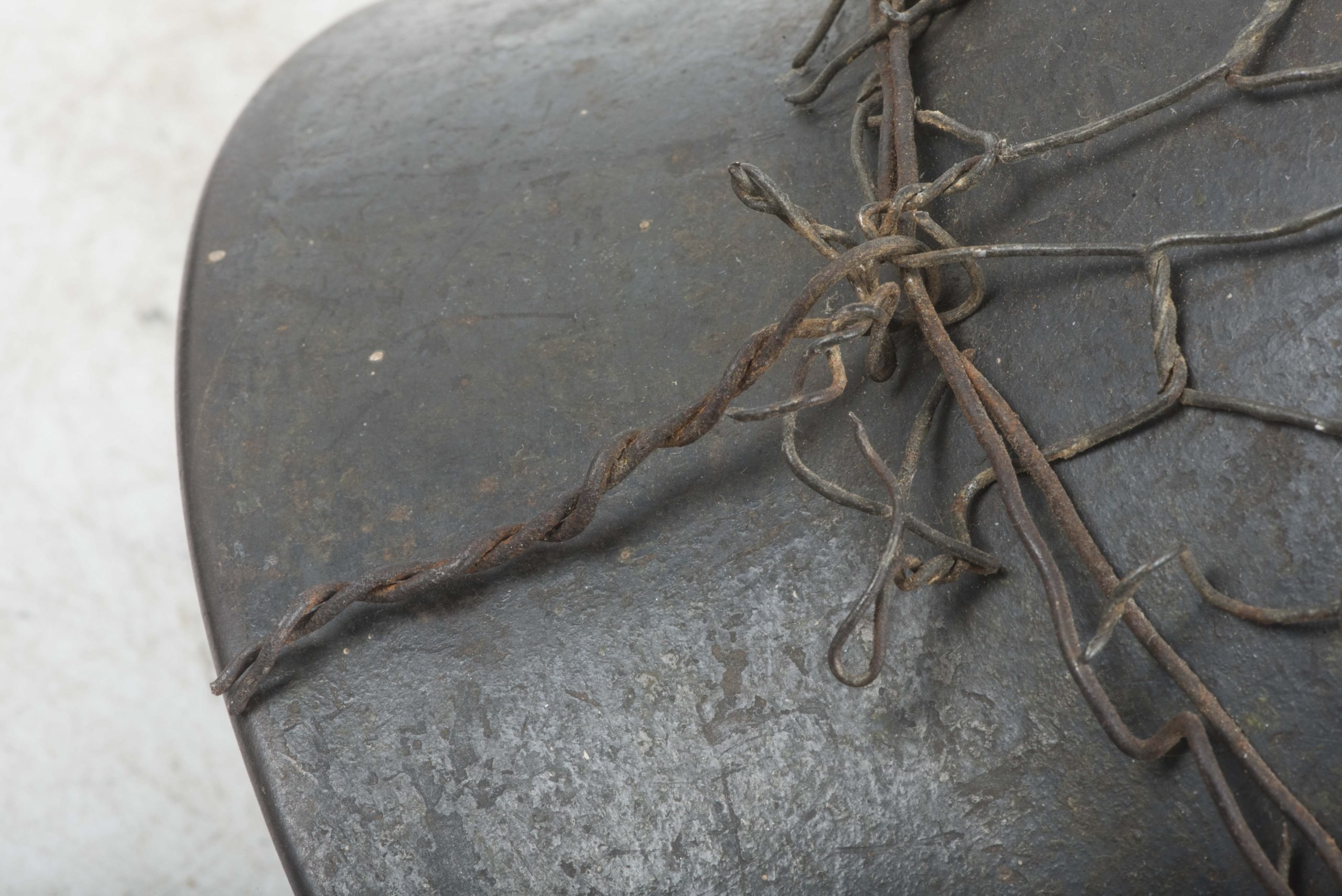 ET64 M40 Luftwaffe helmet with period applied half basket chickenwire net — image 13