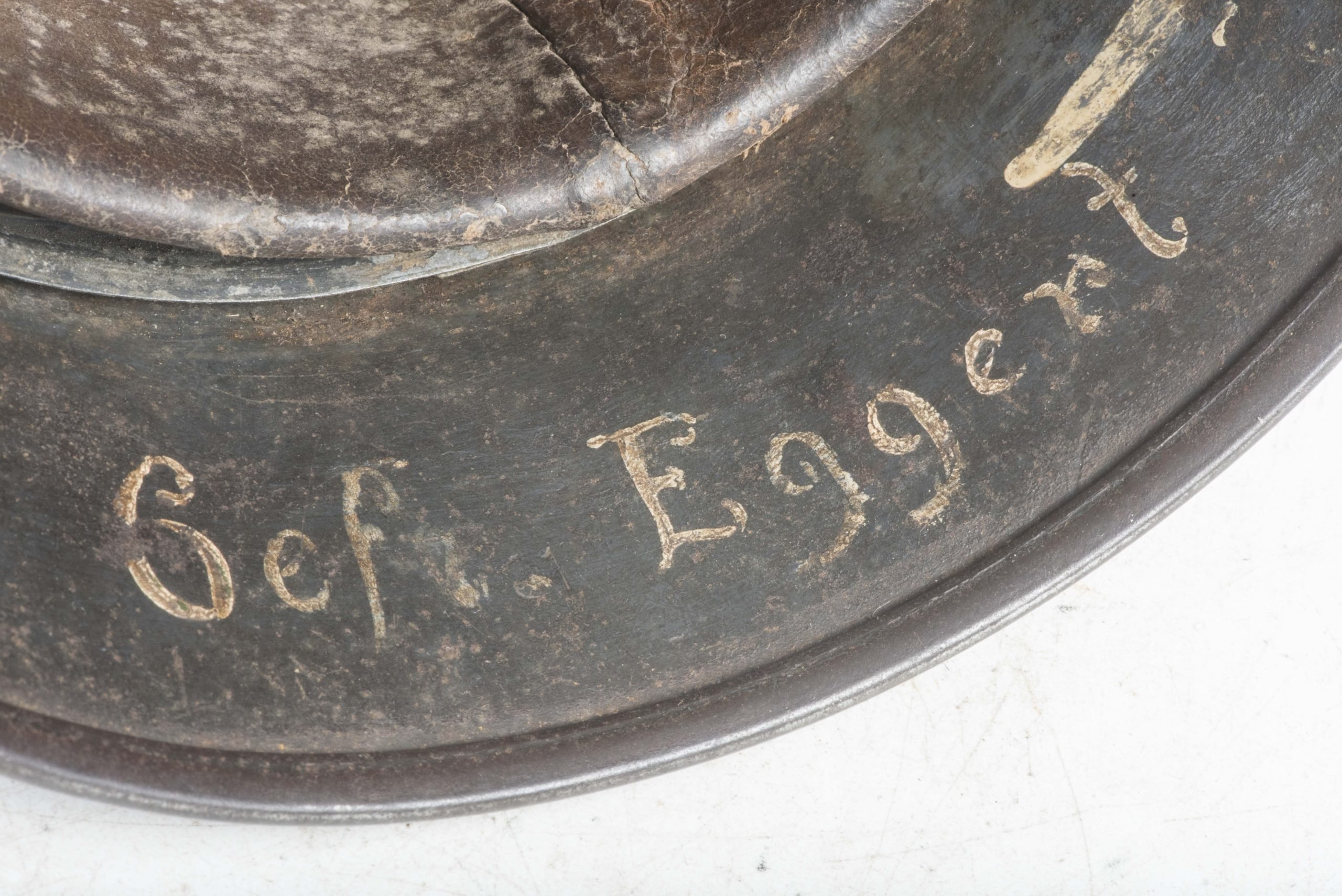 ET64 M40 Luftwaffe helmet with period applied half basket chickenwire net — image 17