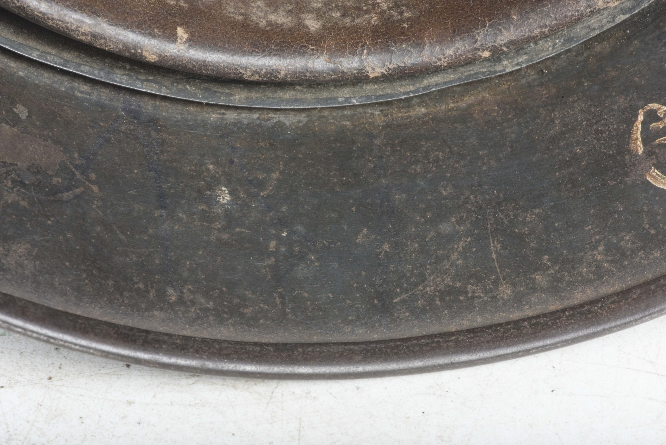 ET64 M40 Luftwaffe helmet with period applied half basket chickenwire net — image 18