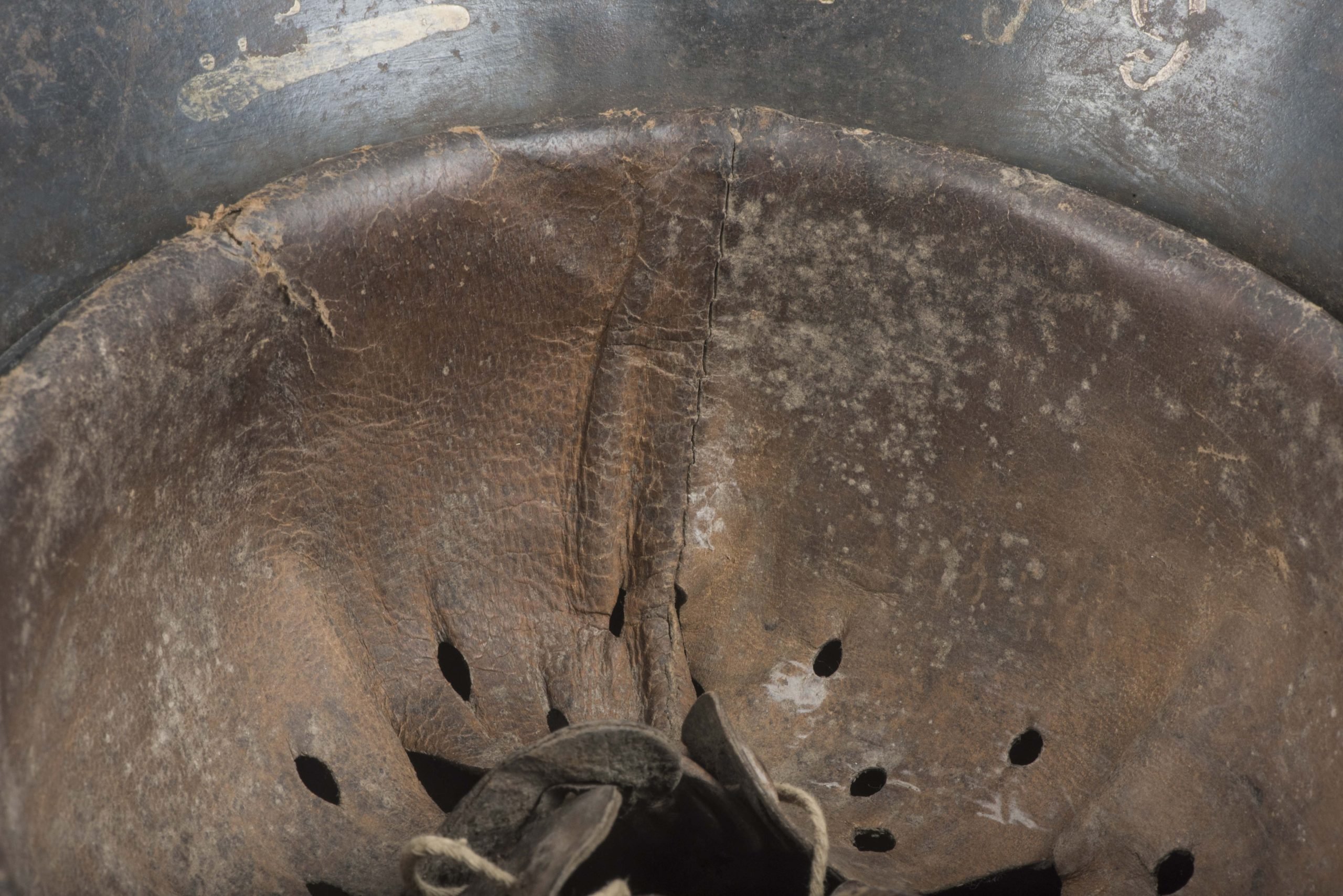 ET64 M40 Luftwaffe helmet with period applied half basket chickenwire net — image 24