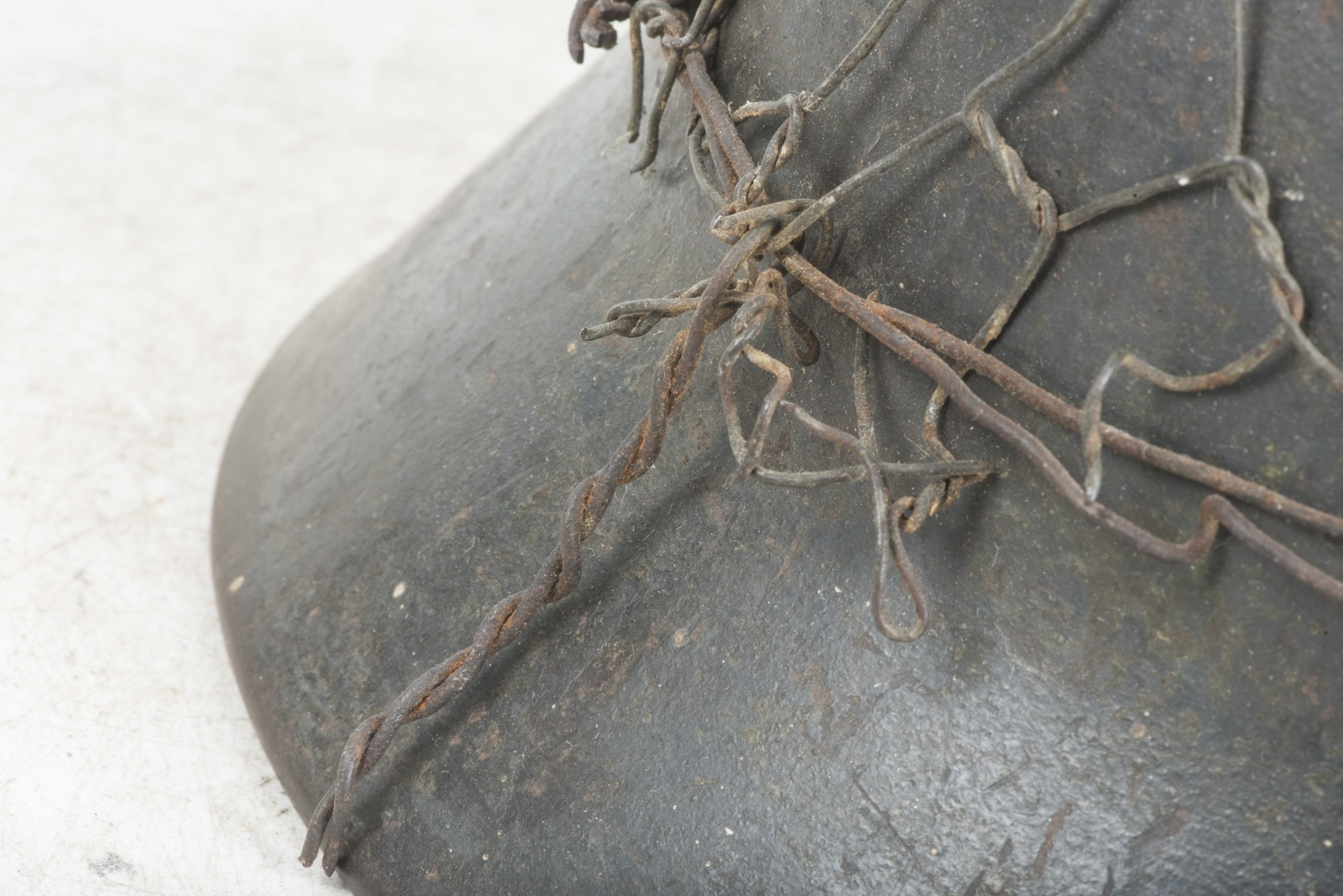 ET64 M40 Luftwaffe helmet with period applied half basket chickenwire net — image 31
