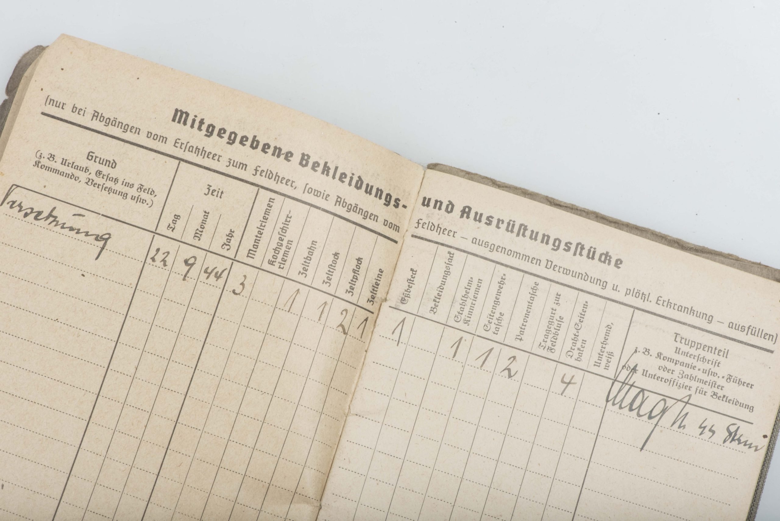 Waffen-SS Soldbuch SS-Unterscharführer Gerhard Schmitz, Panzergrenadier Regiment 2 LSSAH — image 16