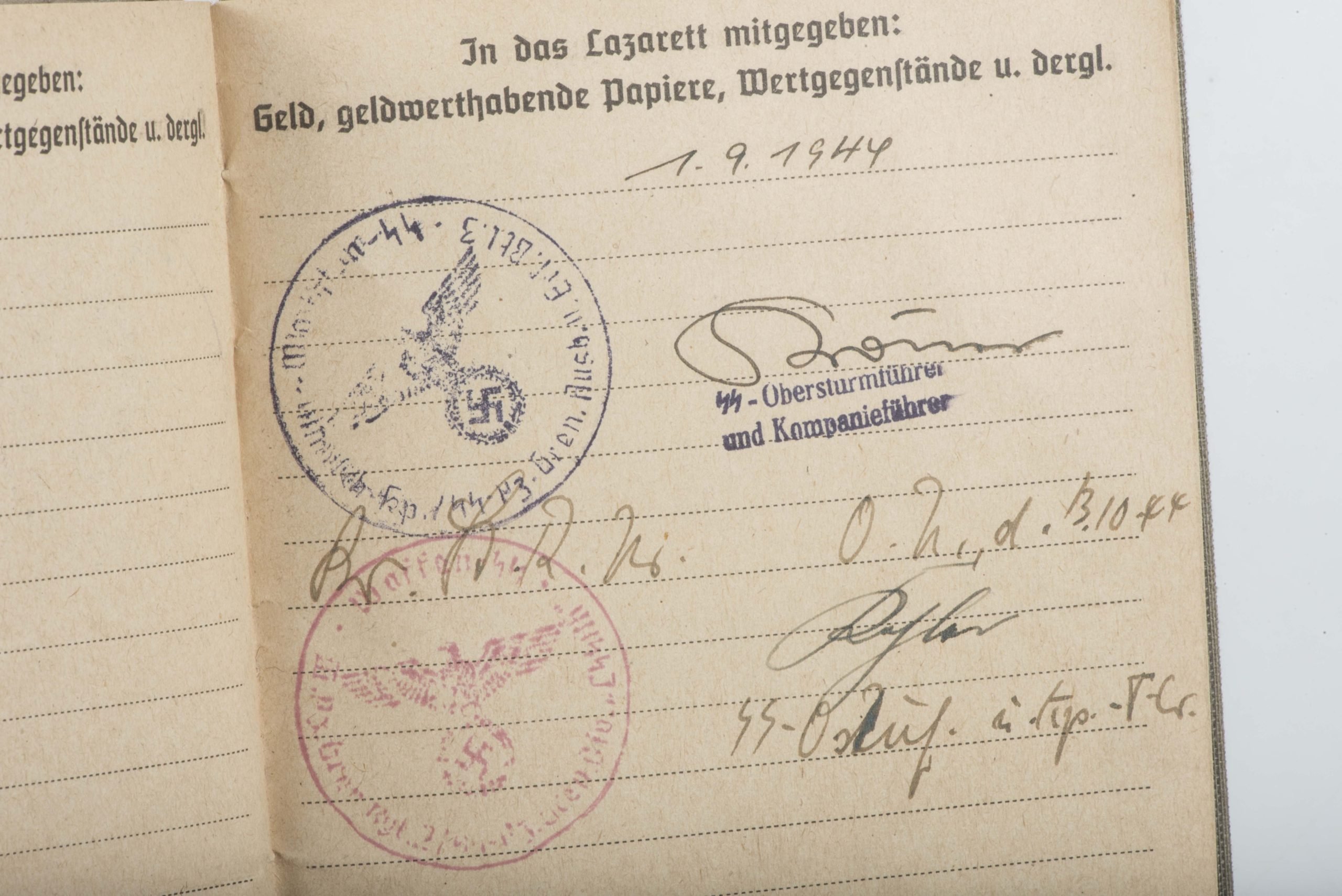 Waffen-SS Soldbuch SS-Unterscharführer Gerhard Schmitz, Panzergrenadier Regiment 2 LSSAH — image 29