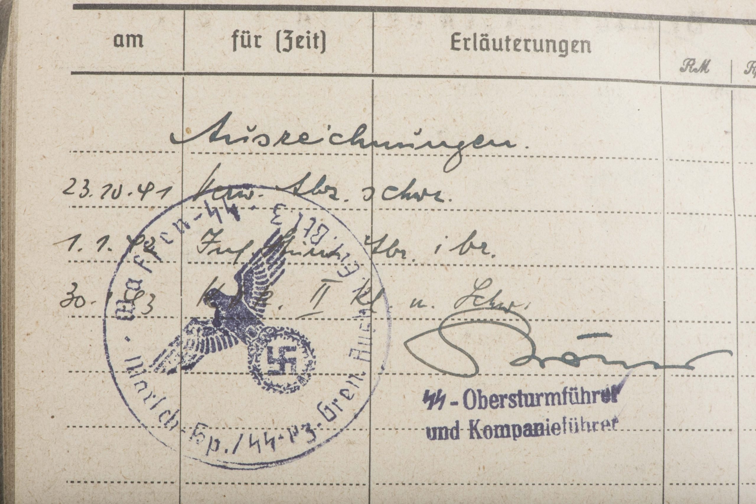 Waffen-SS Soldbuch SS-Unterscharführer Gerhard Schmitz, Panzergrenadier Regiment 2 LSSAH — image 33