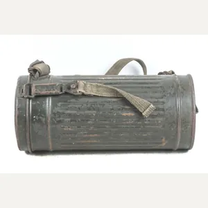 Tall M38 gasmask set with field applied Feldgrau paint named …