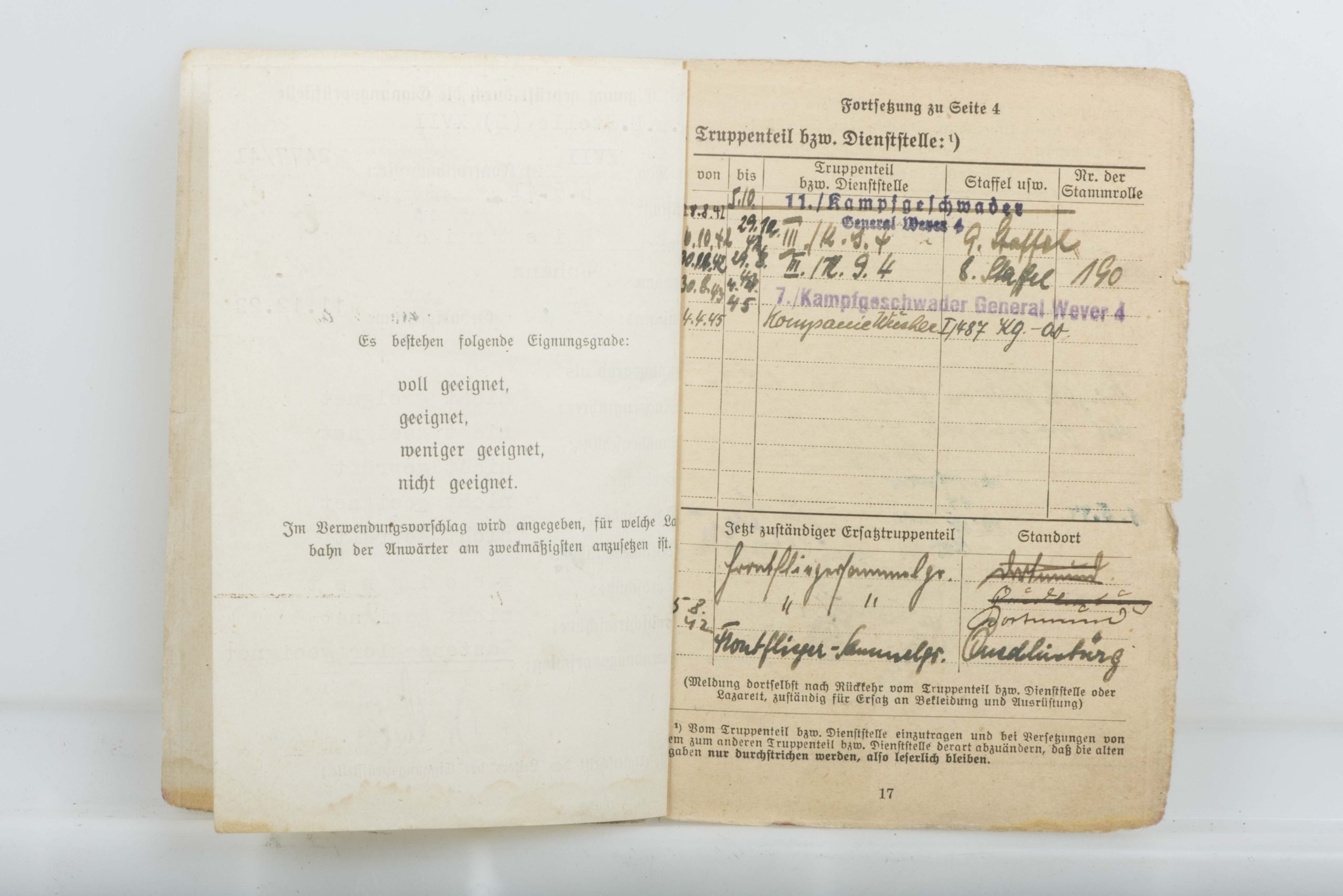 Luftwaffenbordschützenschein grouping Kampfgeschwader General Wever 4 — image 20