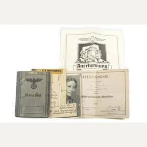 Wehrpass Grouping to Karl Seefried Normandy 9. Panzerdivision