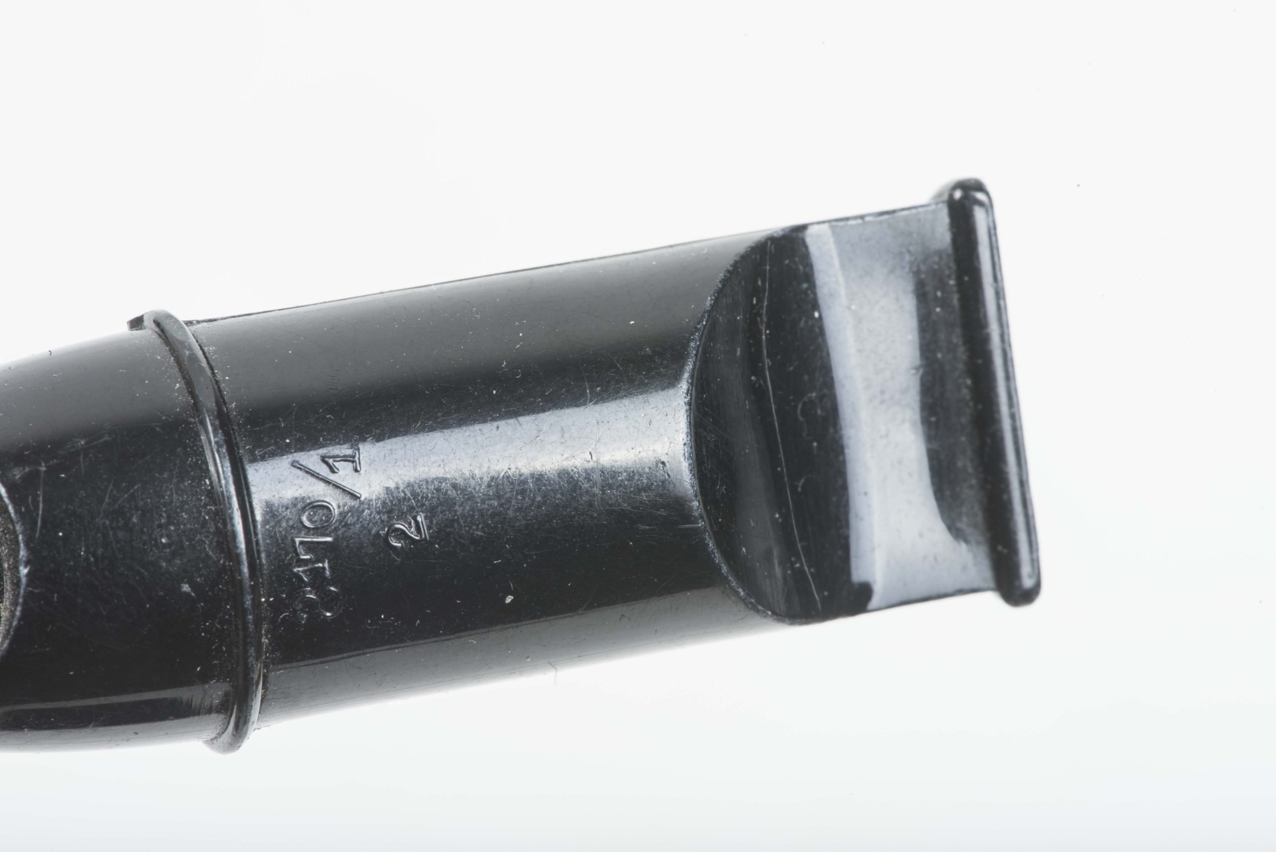 Issue whistle with grey rayon lanyard — image 4