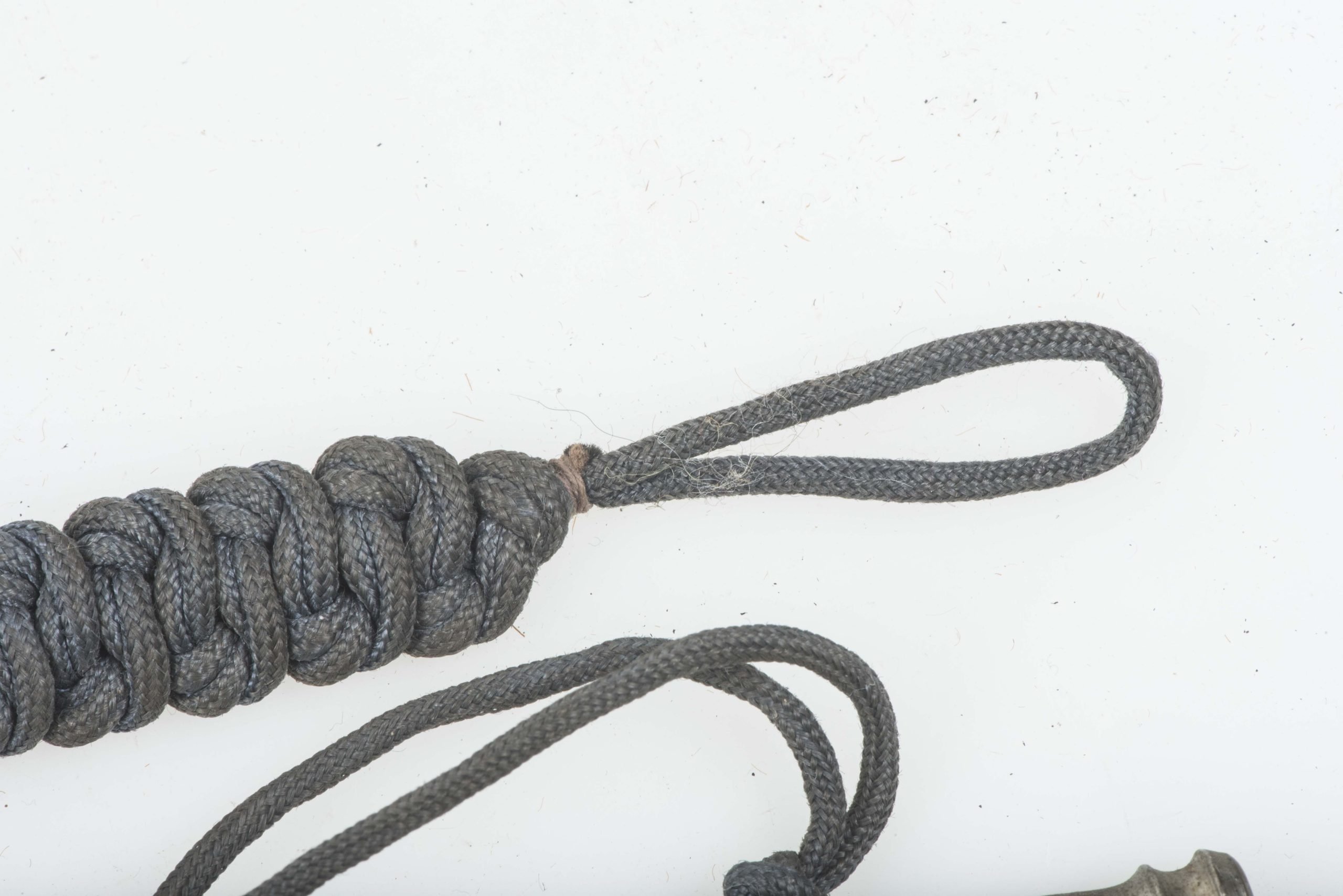 Issue Kriegsmarine whistle with grey rayon lanyard — image 5