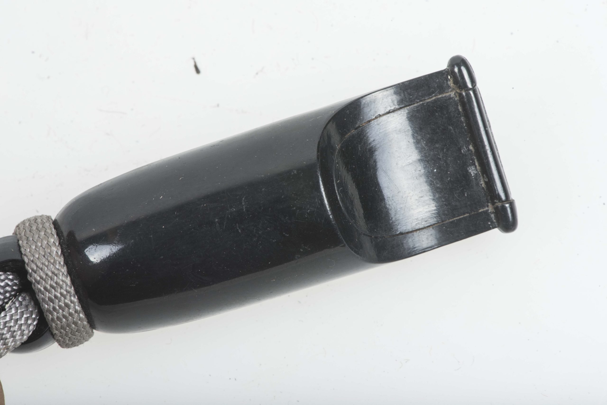 Issue whistle with grey rayon lanyard — image 4