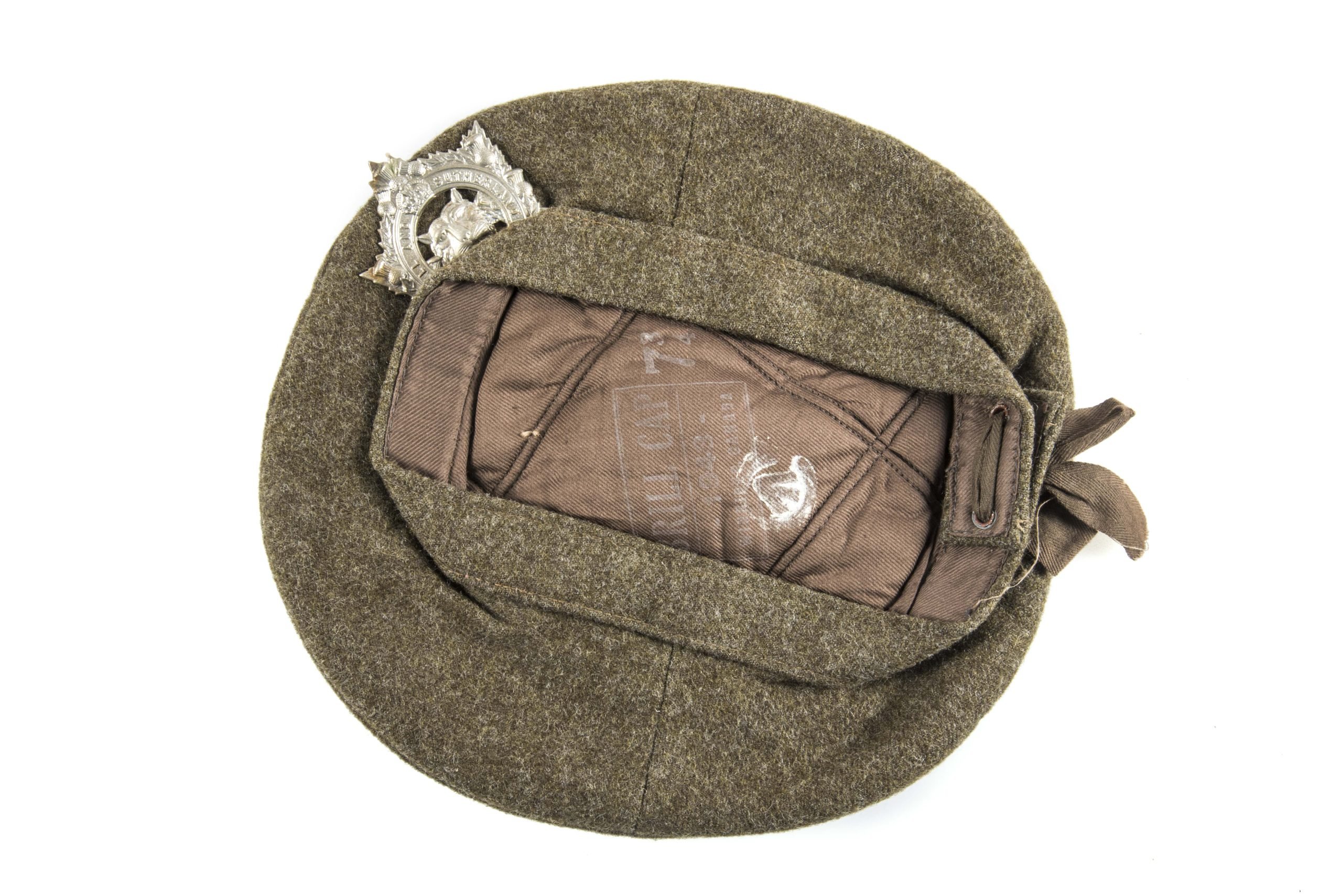Canadian Tam O' Shamter Brill Cap 1943 7 3/4 – Argyll and Sutherland