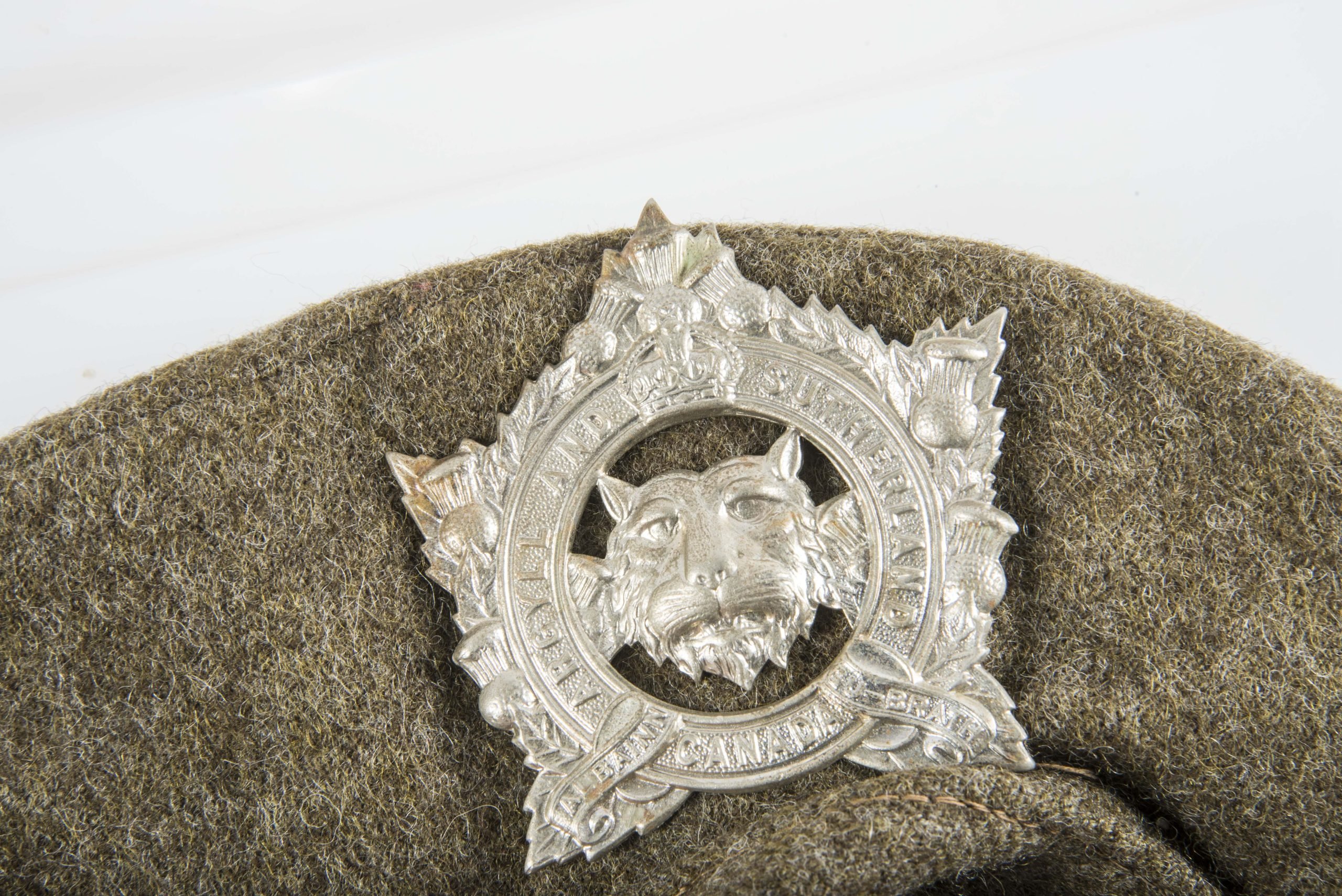 Canadian Tam O' Shamter Brill Cap 1943 7 3/4 – Argyll and Sutherland — image 2