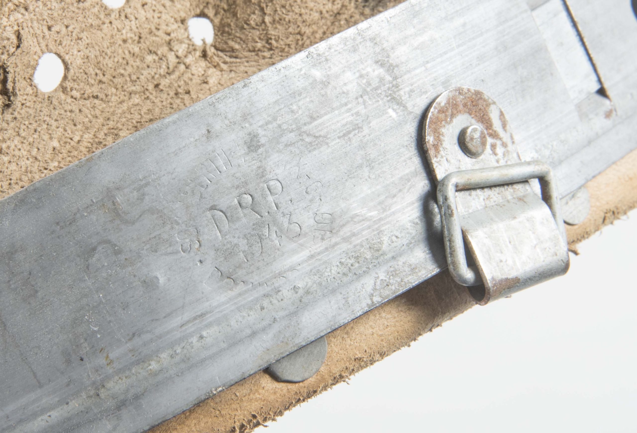 German helmet liner marked Schubert DRP 1943 62/54 — image 4