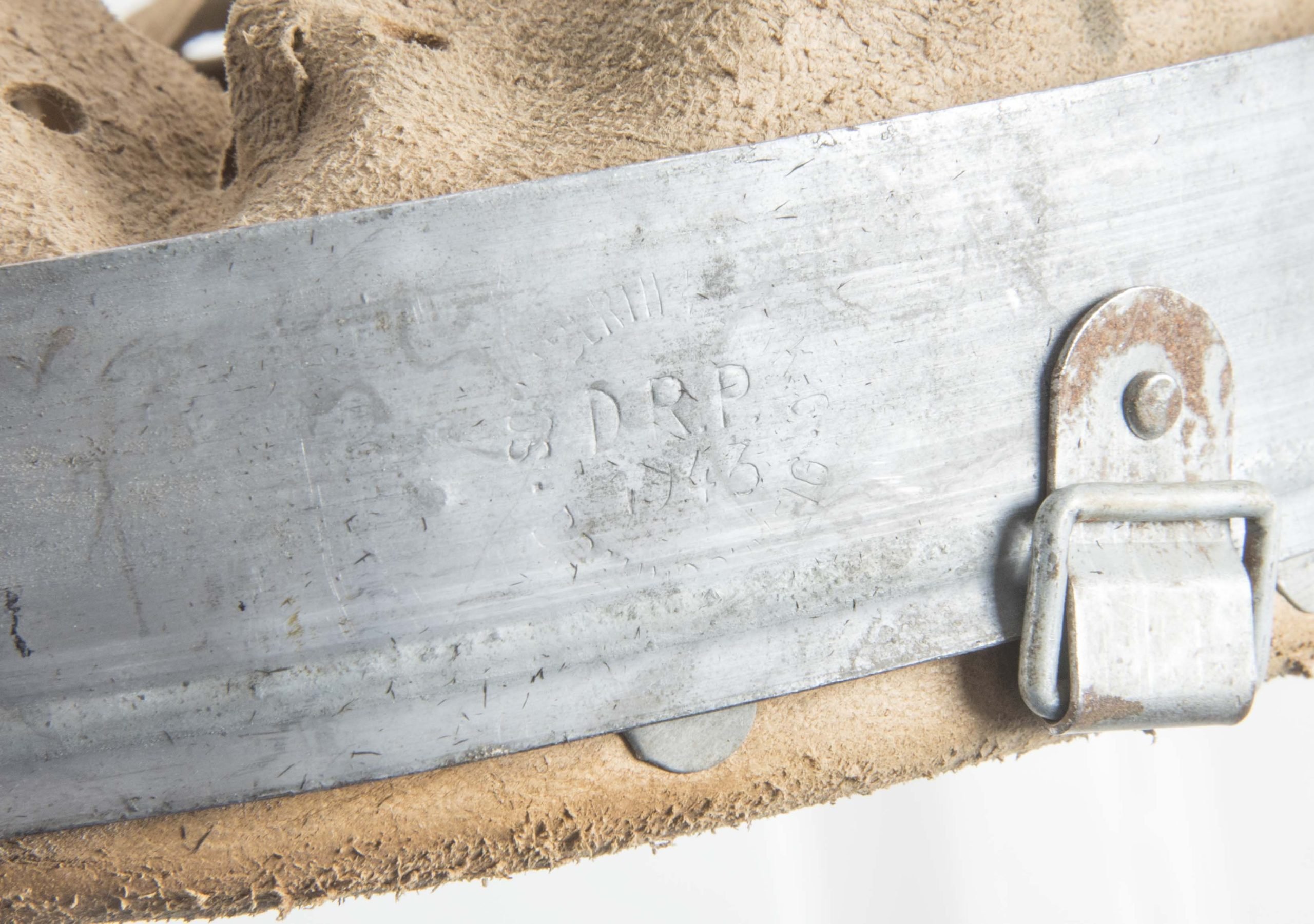 German helmet liner marked Schubert DRP 1943 62/54 — image 5