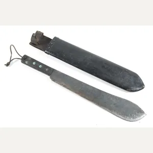 British machete marked J.J.B 1943 with scabbard D.T. 1943