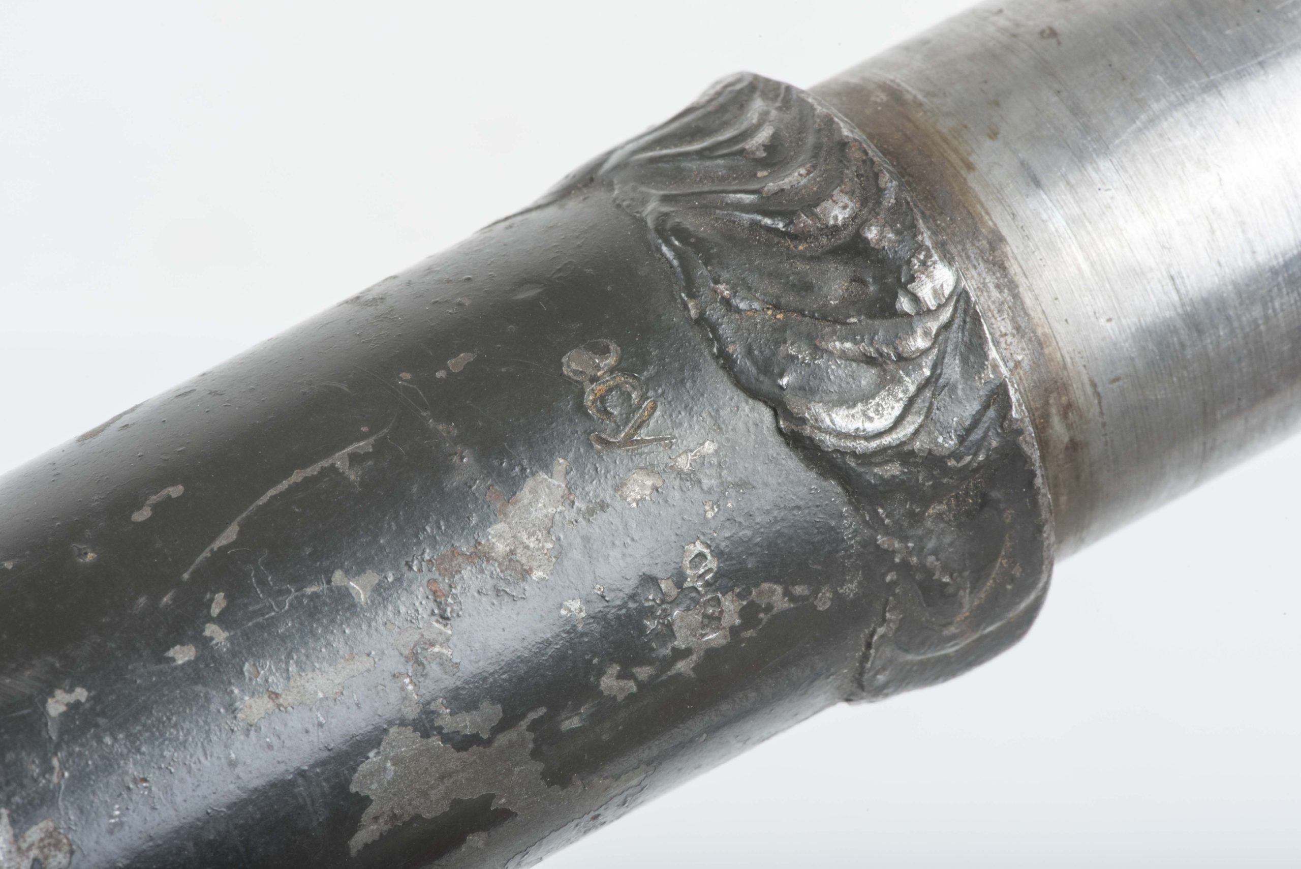 Rare painted steel MG34 u. MG42 Lafette AA extension pole marked ecy — image 8