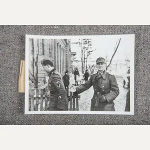 Rare Press Photo; Gerardus Mooyman with Generalmajor der Waffen-SS v. …