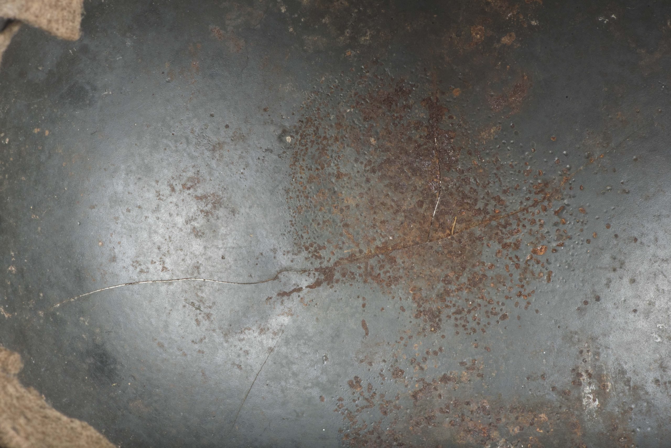 Battledamaged Q64 M40 Waffen-SS helmet — image 15