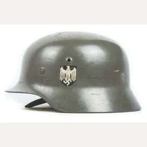 Q66 M35 double decal Heer helmet named Leutnant Frankenbach
