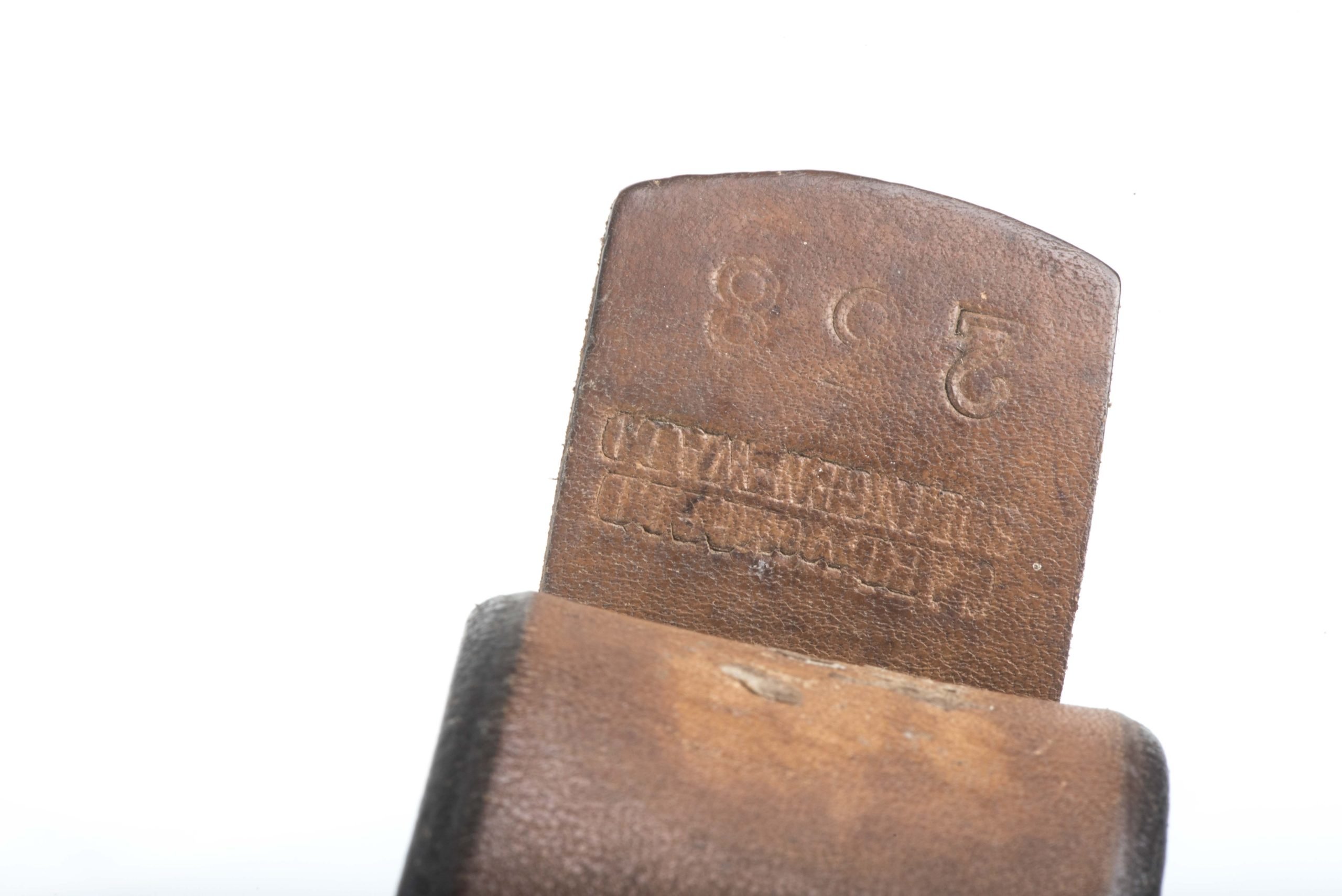 Leather EM / NCO equipment belt marked Carl vom Feld, Solingen-Wald 1938 — image 5