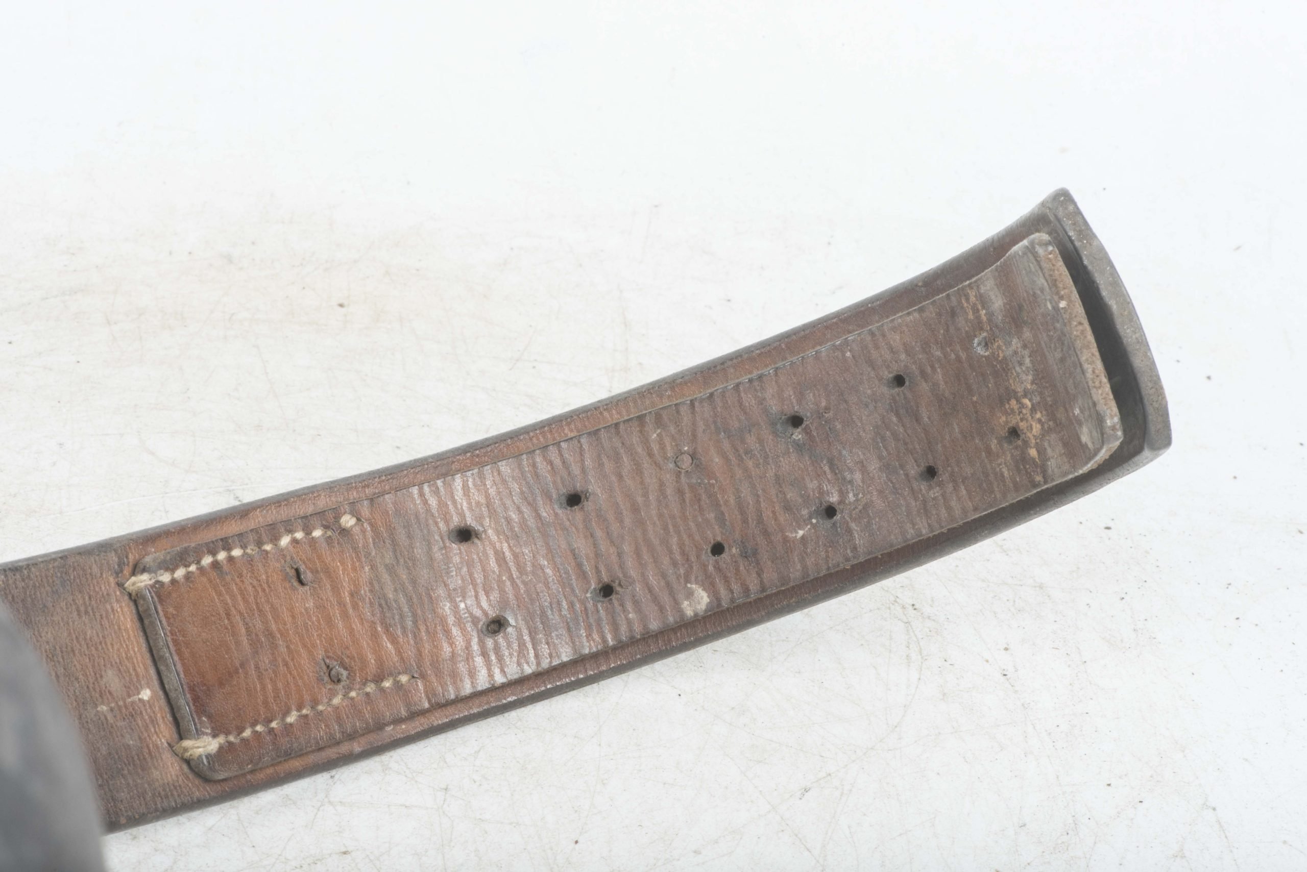 Leather EM / NCO equipment belt marked 1/0490/0*** — image 7
