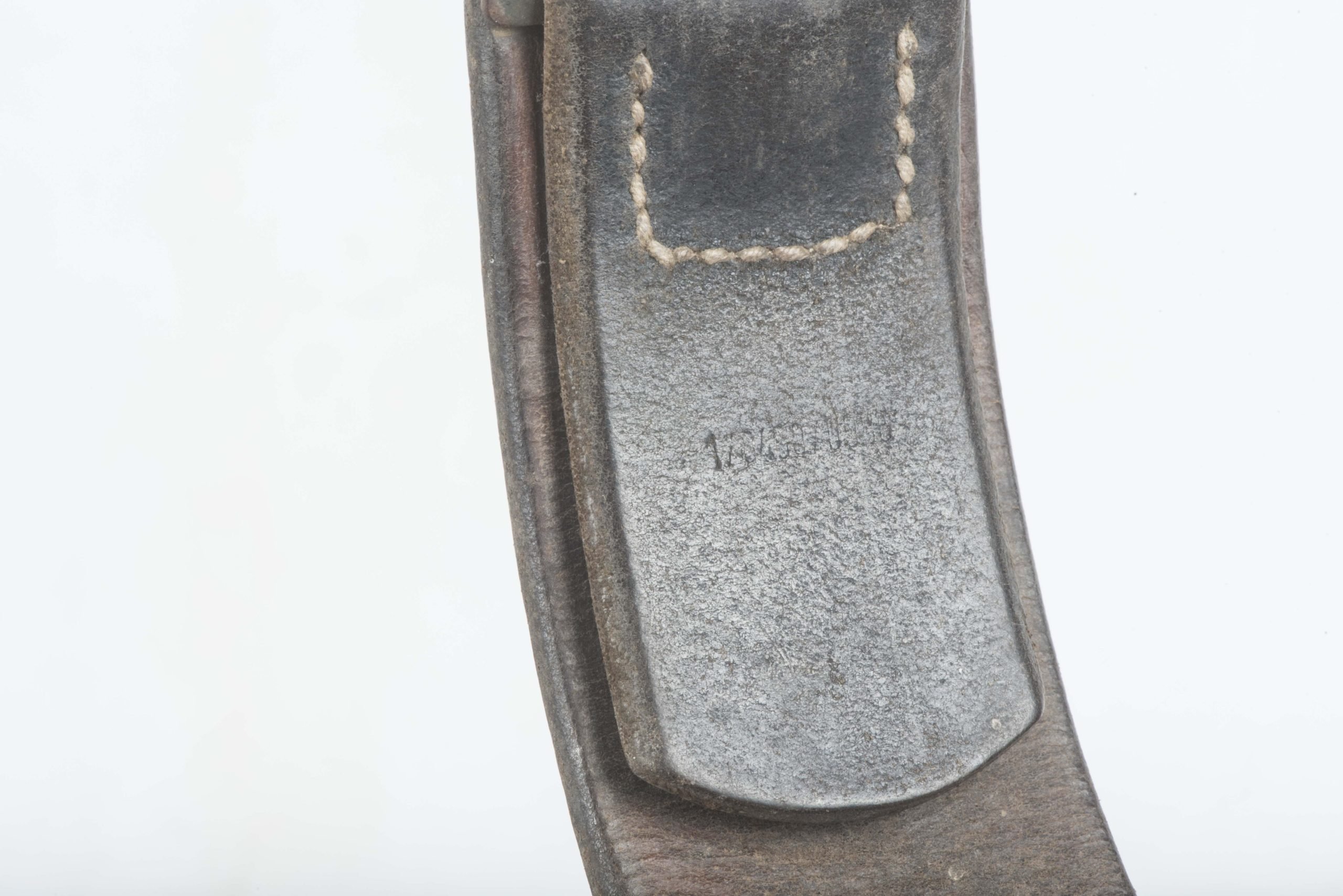 Leather EM / NCO equipment belt marked 1/0490/0*** — image 5