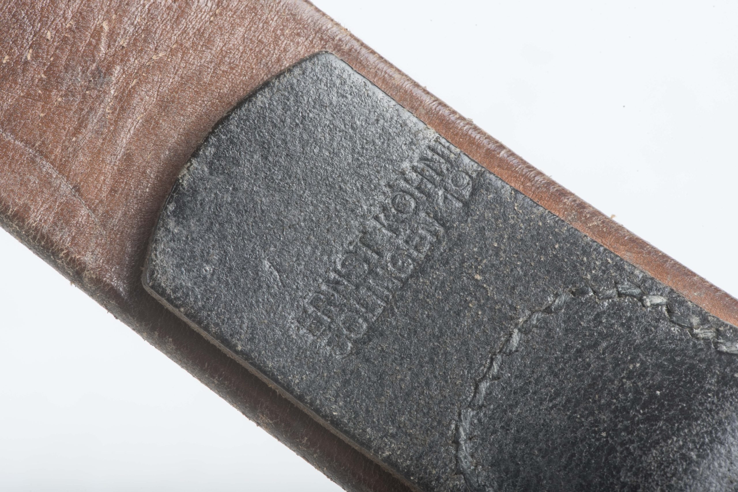 Leather EM / NCO equipment belt marked Ernst Köhn Solingen — image 10