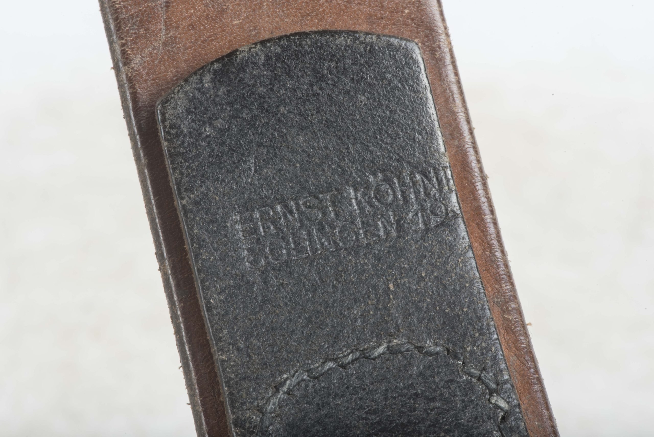 Leather EM / NCO equipment belt marked Ernst Köhn Solingen — image 11
