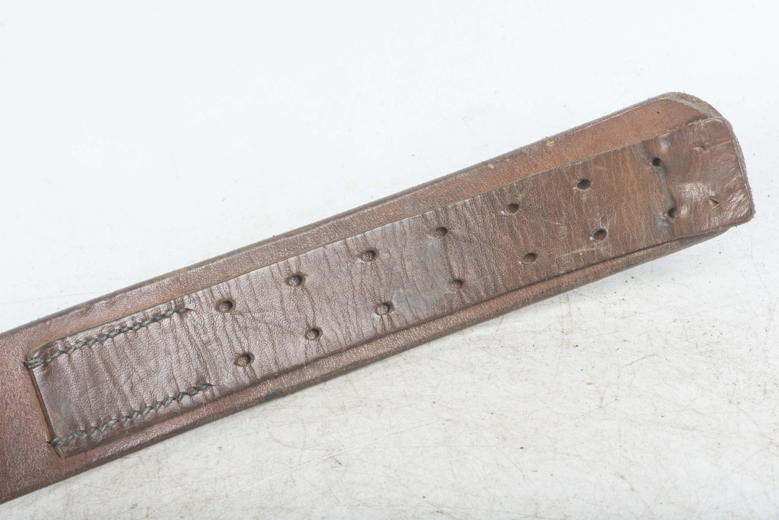 Leather EM / NCO equipment belt marked Ernst Köhn Solingen — image 5