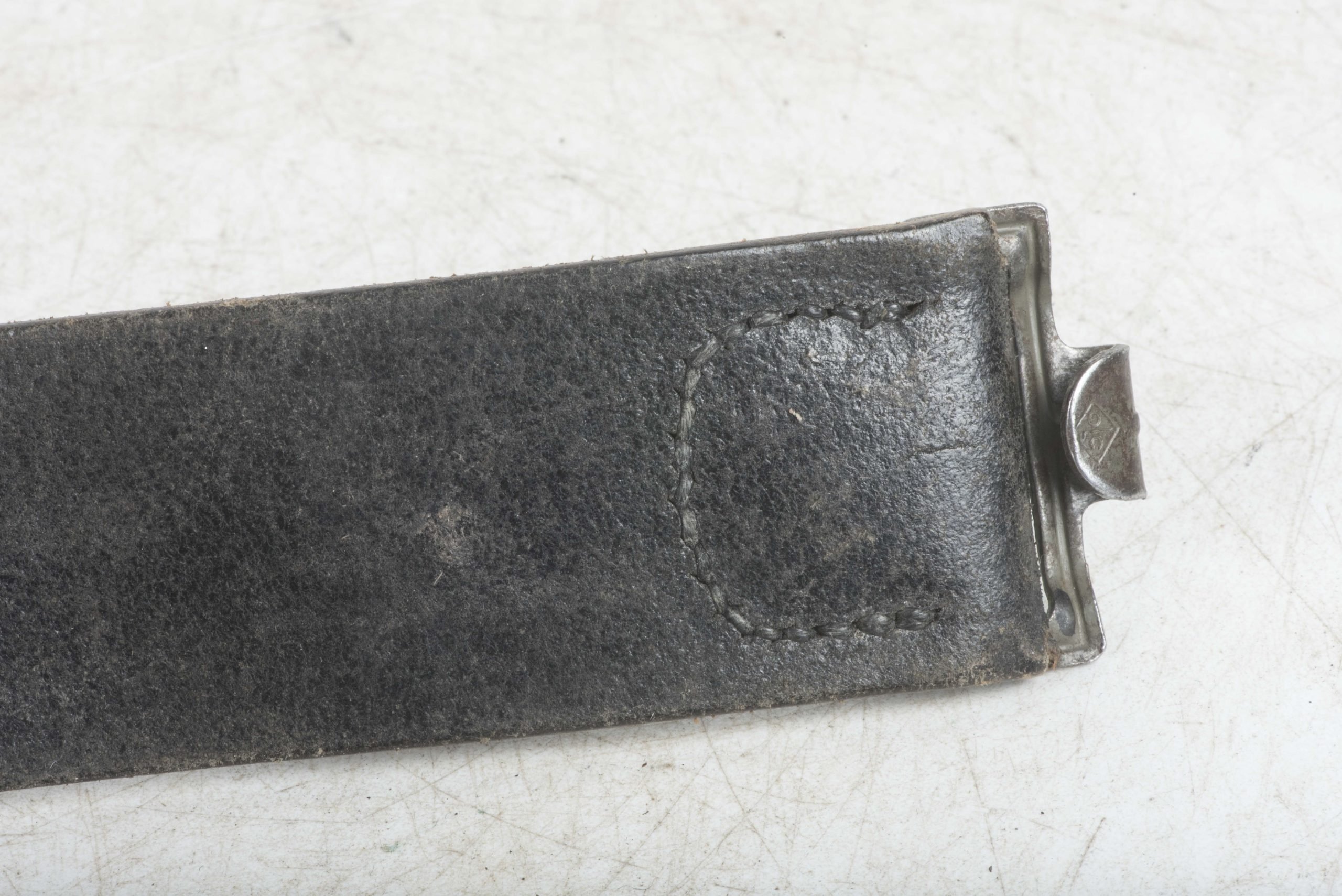 Leather EM / NCO equipment belt marked Ernst Köhn Solingen — image 8