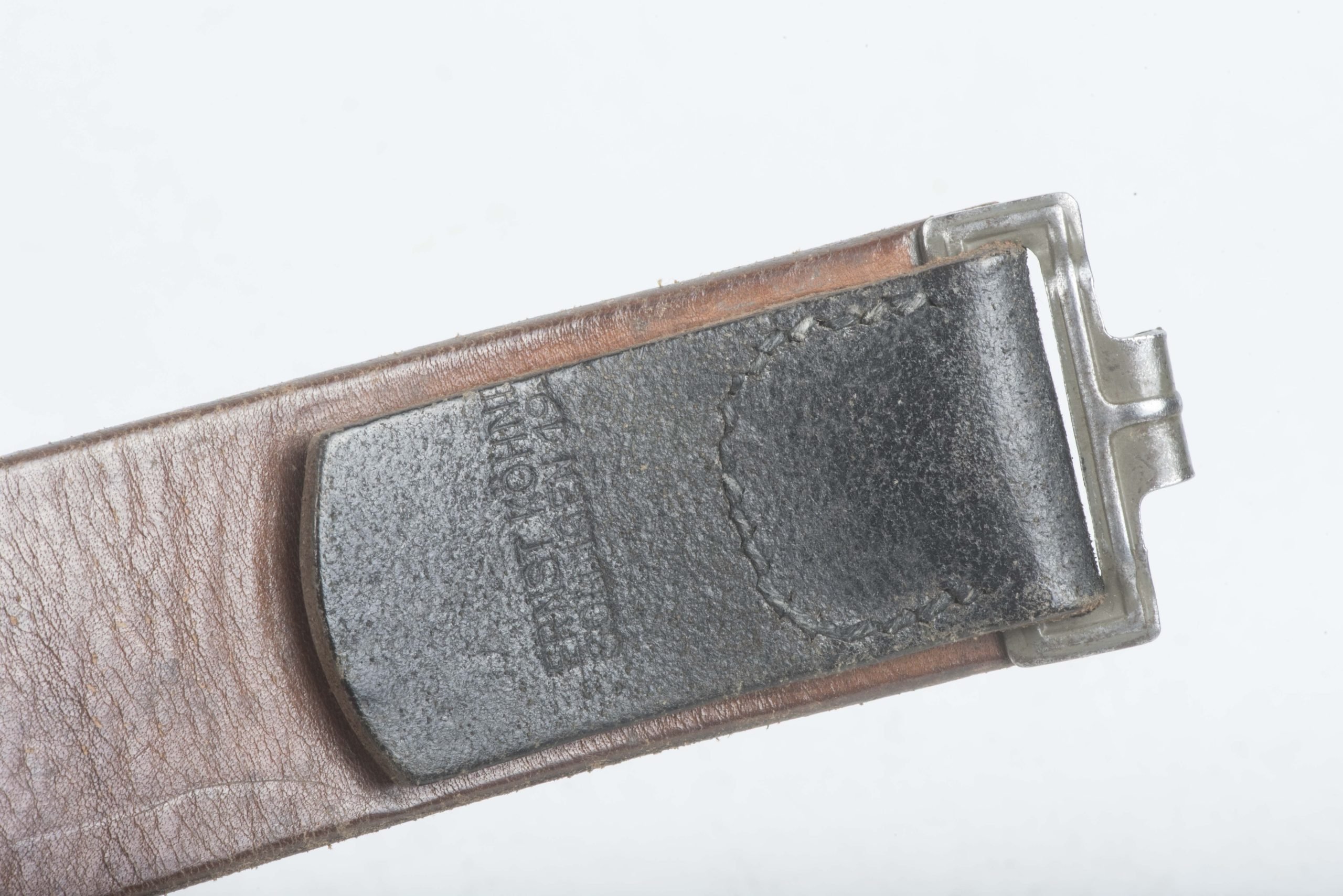 Leather EM / NCO equipment belt marked Ernst Köhn Solingen — image 9