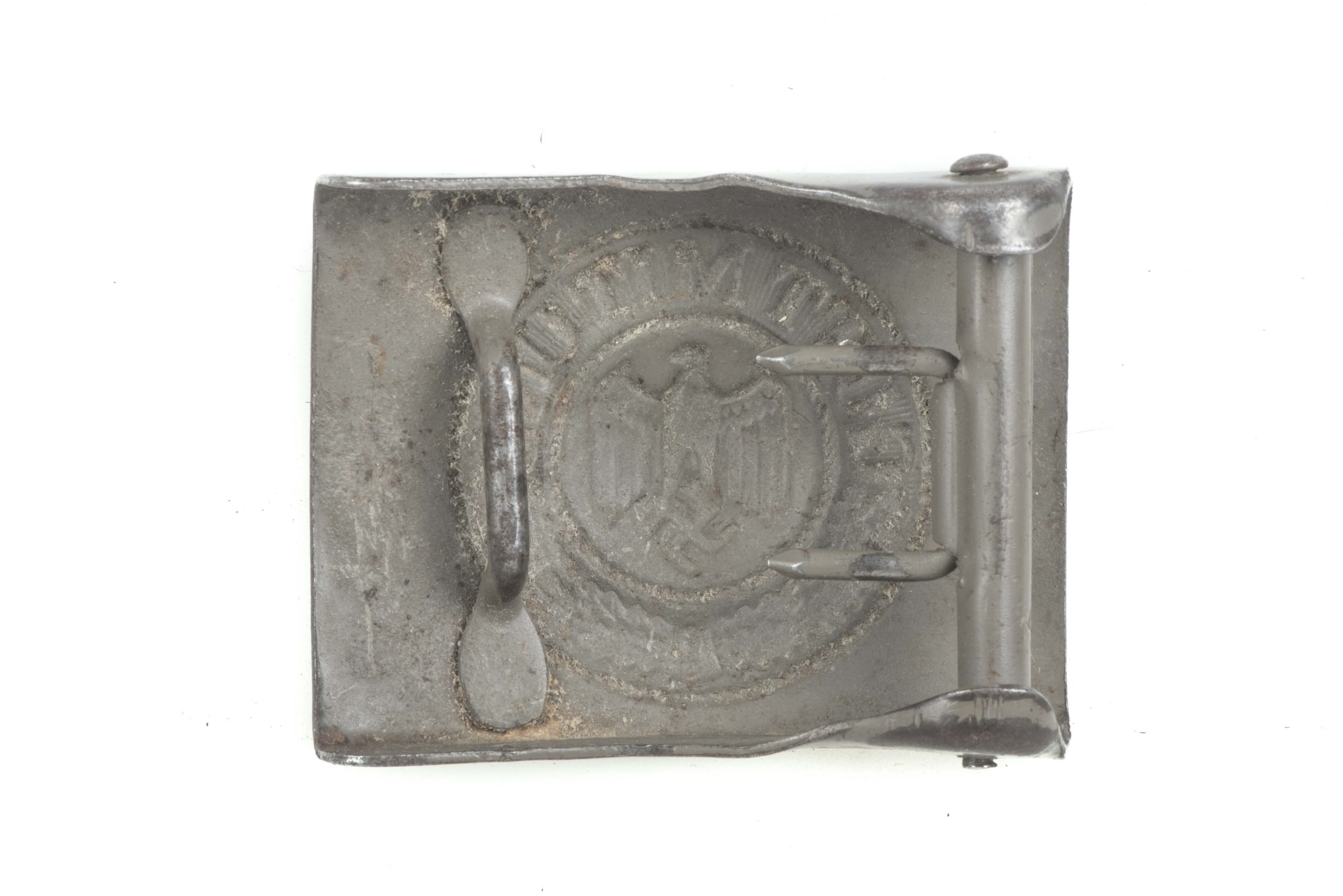 Unmarked steel Heer belt buckle — image 2
