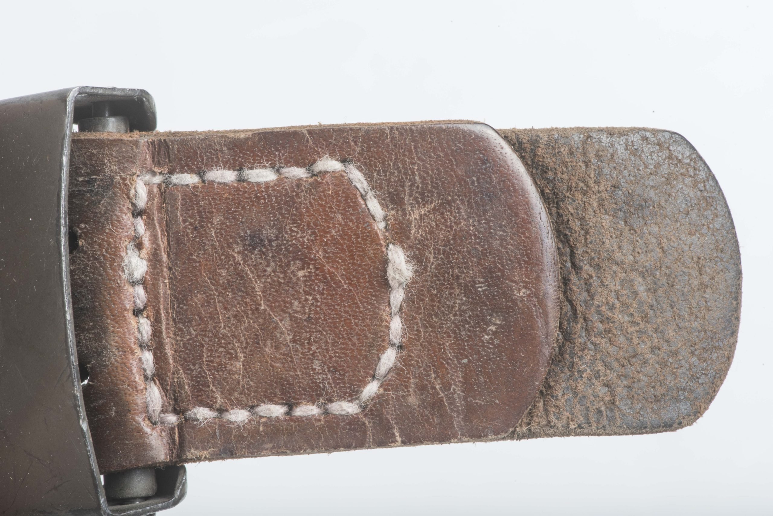 Tabbed Steel Heer belt buckle marked ESL 42 — image 3