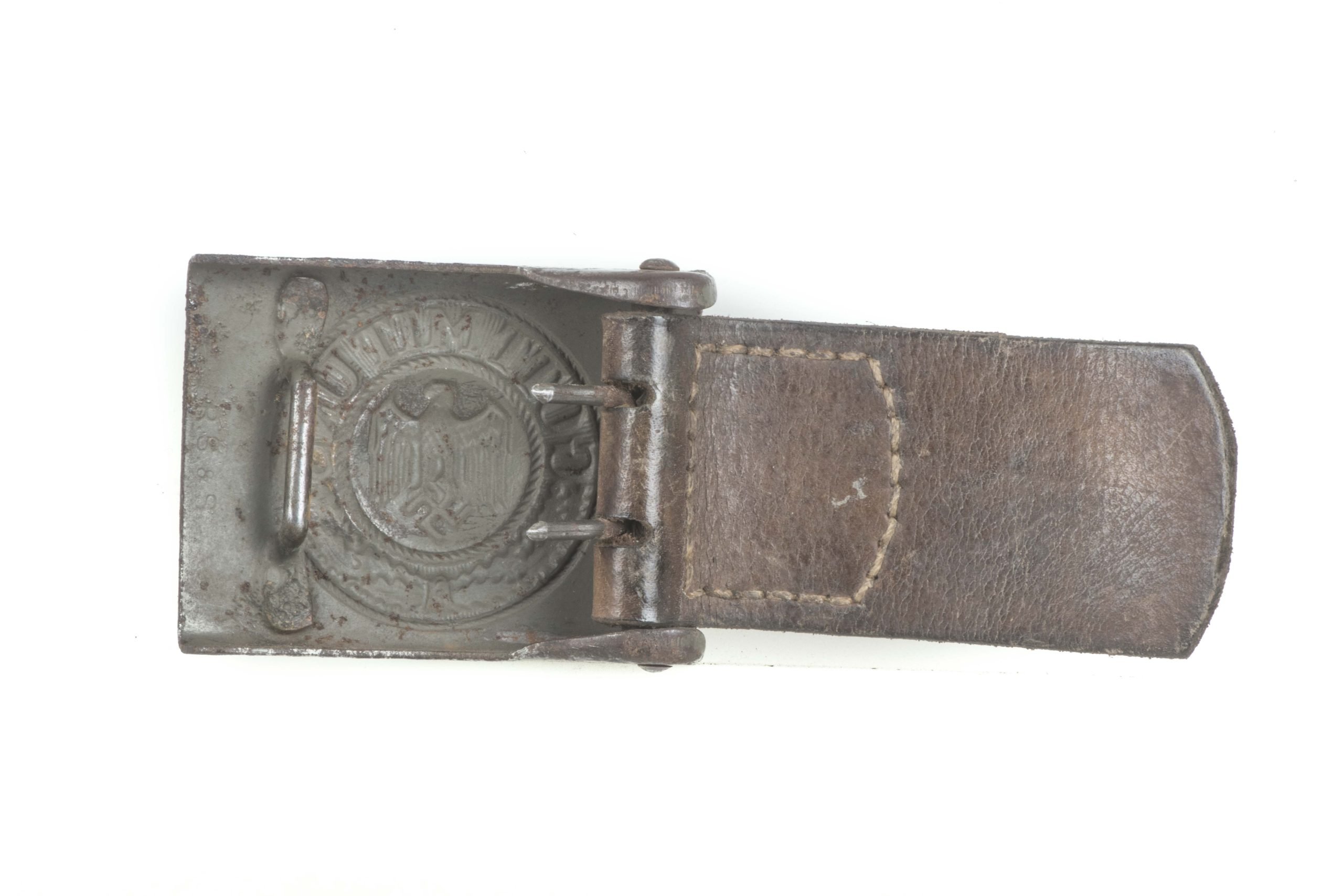 Tabbed Steel Heer belt buckle marked Sieper & Sohn 1940 — image 6